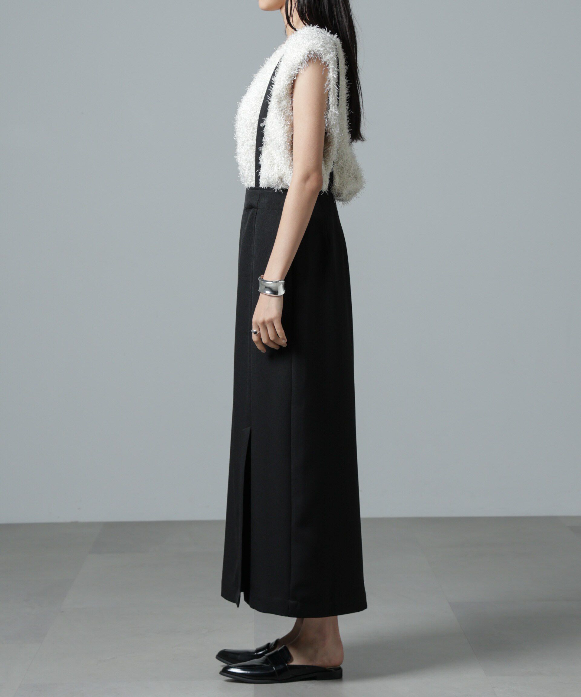 nano･universe「取り外しサスペンダー2wayスカート」|ワンピース|