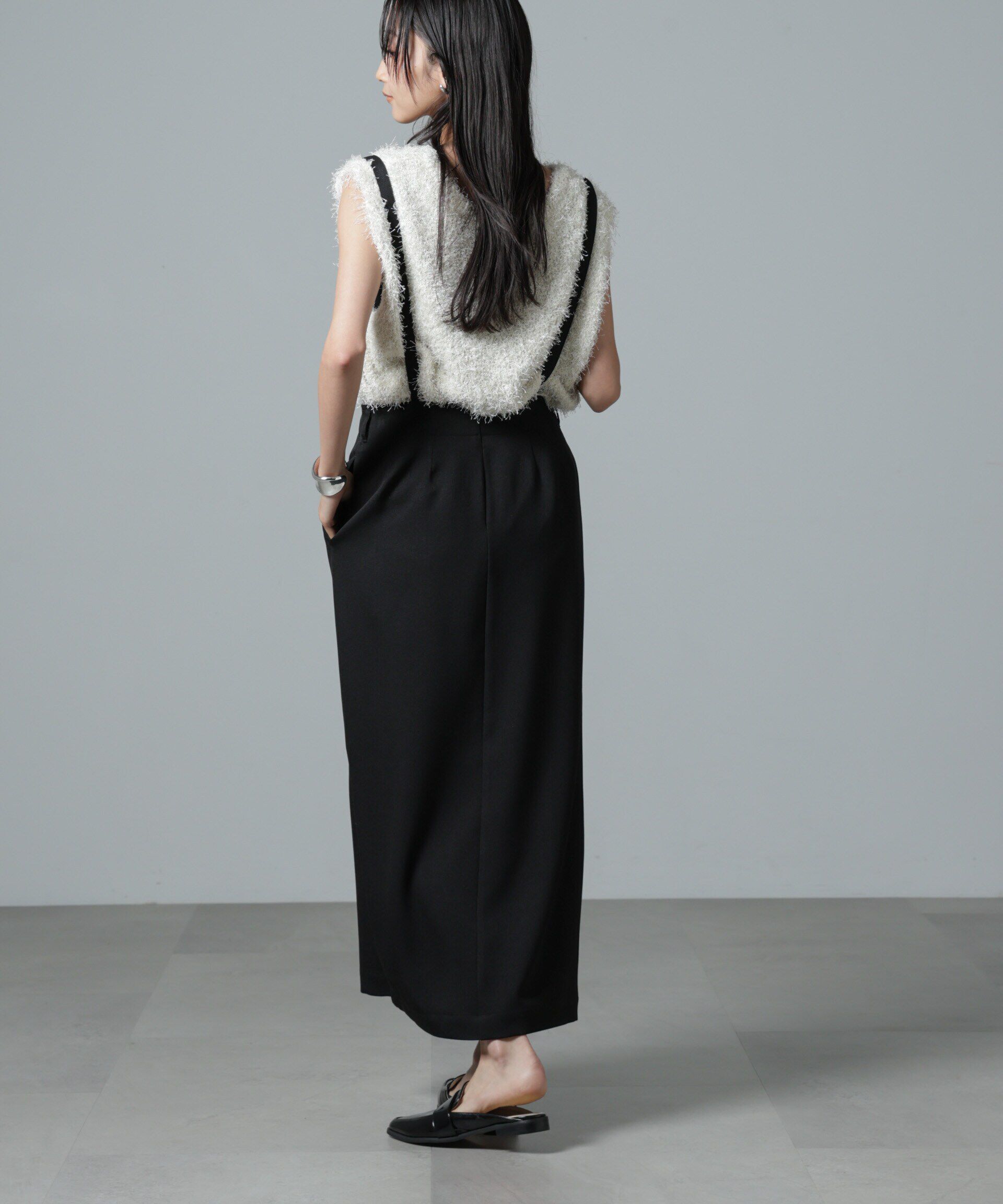 nano･universe「取り外しサスペンダー2wayスカート」|ワンピース|