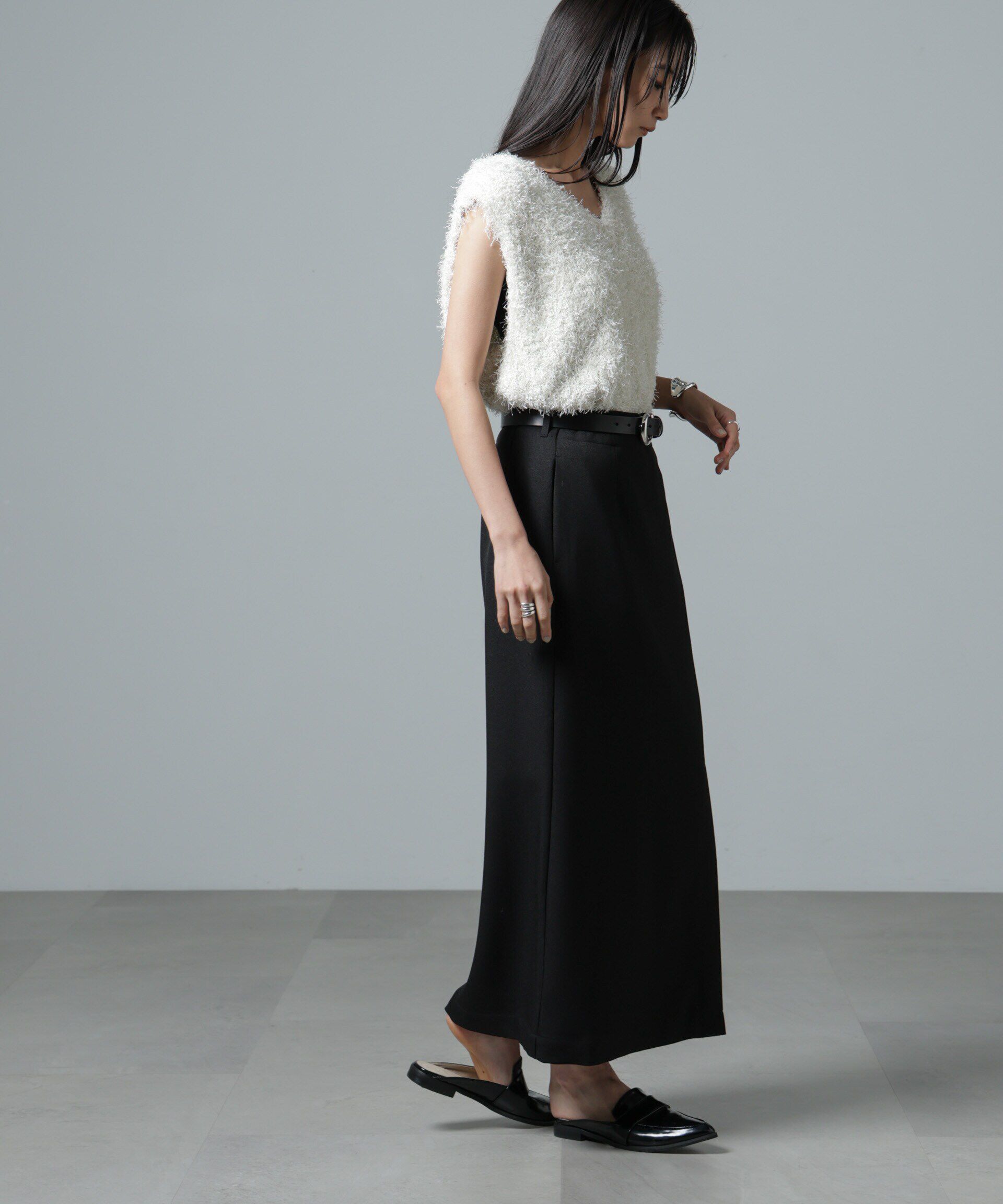 nano･universe「取り外しサスペンダー2wayスカート」|ワンピース|