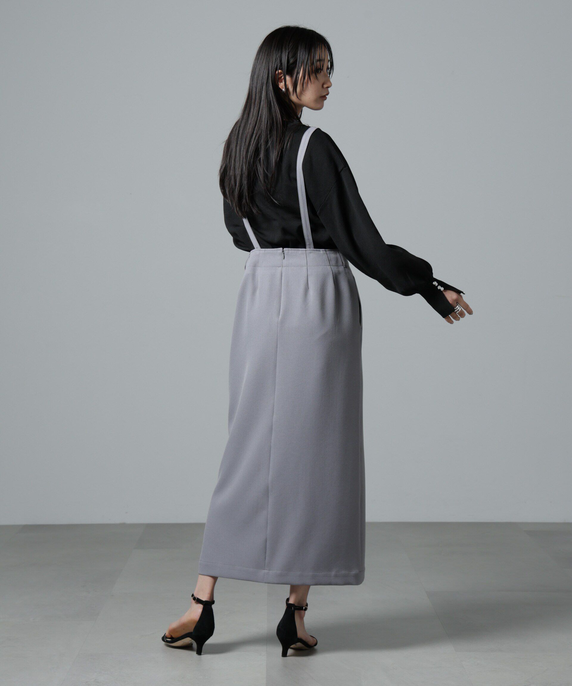 nano･universe「取り外しサスペンダー2wayスカート」|ワンピース|