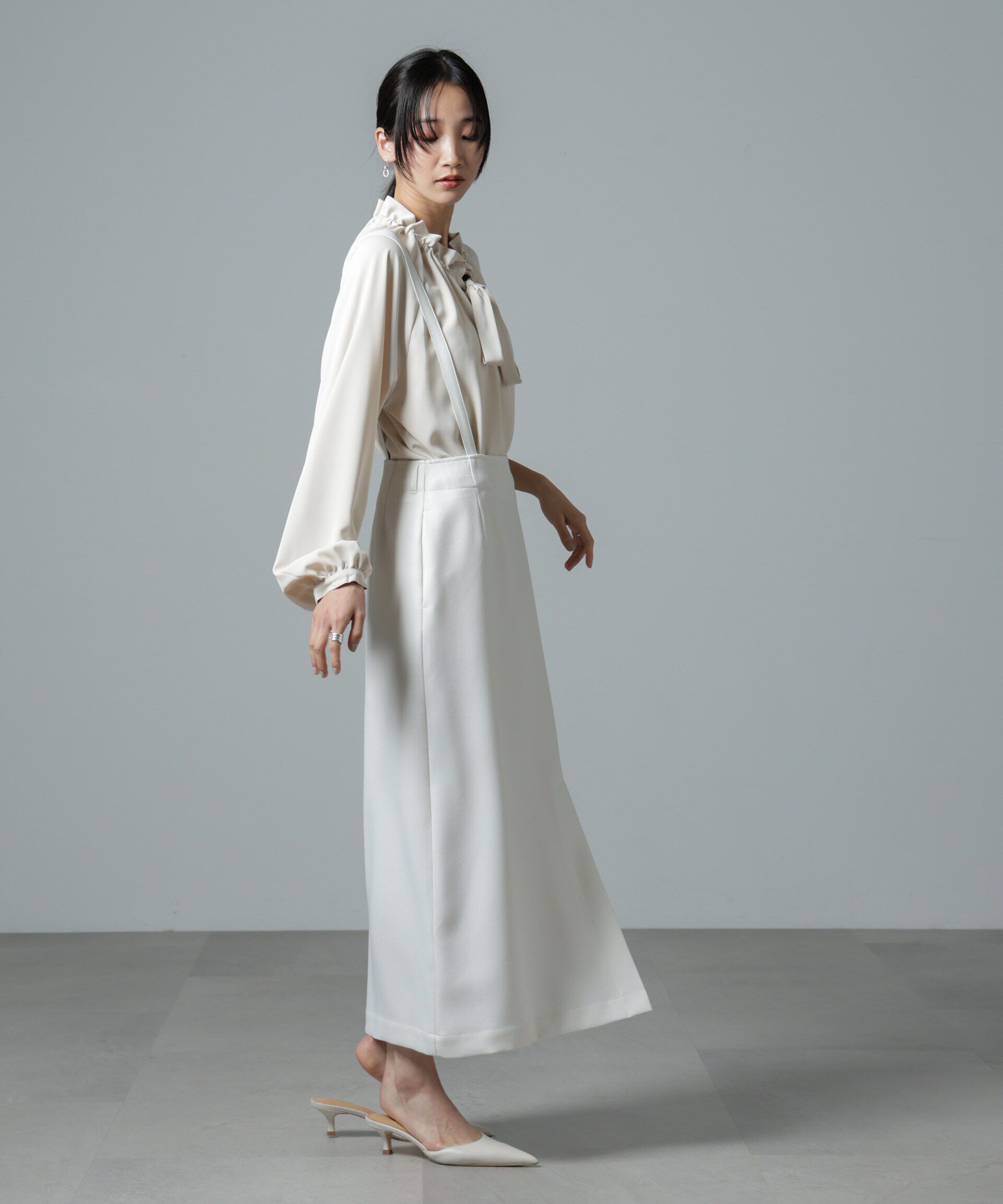 nano･universe「取り外しサスペンダー2wayスカート」|ワンピース|