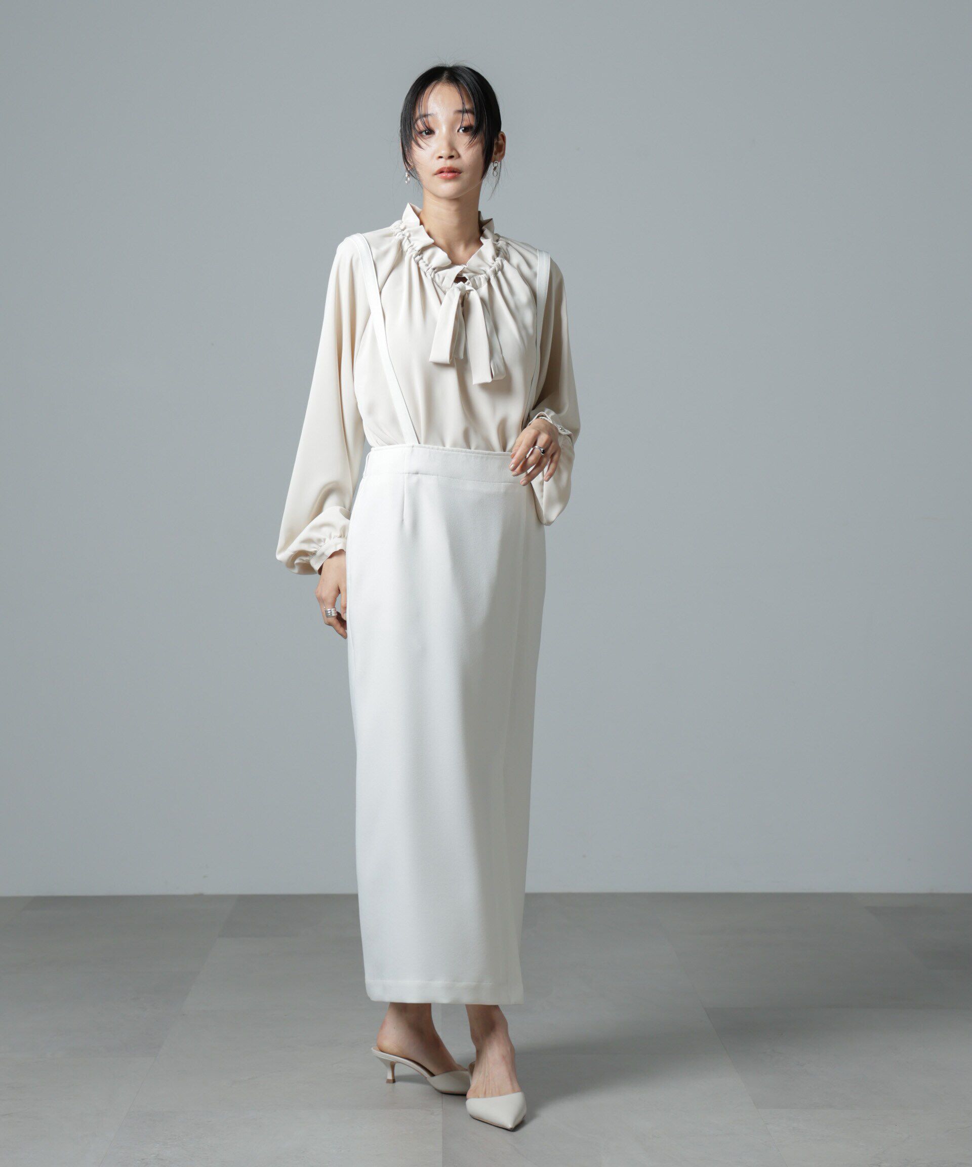 nano･universe「取り外しサスペンダー2wayスカート」|ワンピース|