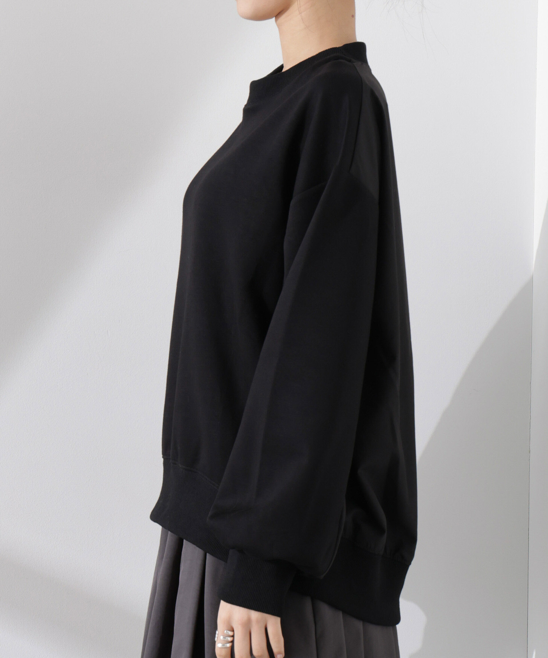 nano･universe「布帛コンビポンチカットトップス」|Tシャツ・カットソー|