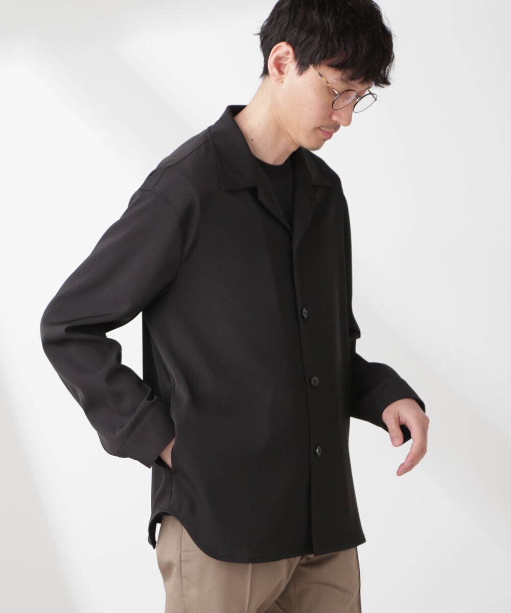 nano･universe「ドライツイル オーバーシャツジャケット」|テーラードジャケット|