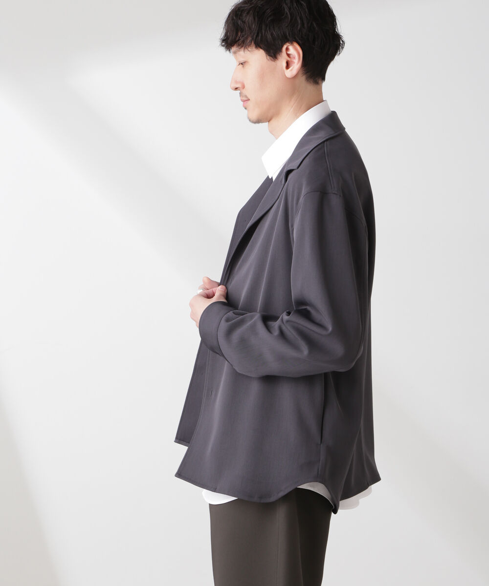 nano･universe「ドライツイル オーバーシャツジャケット」|テーラードジャケット|