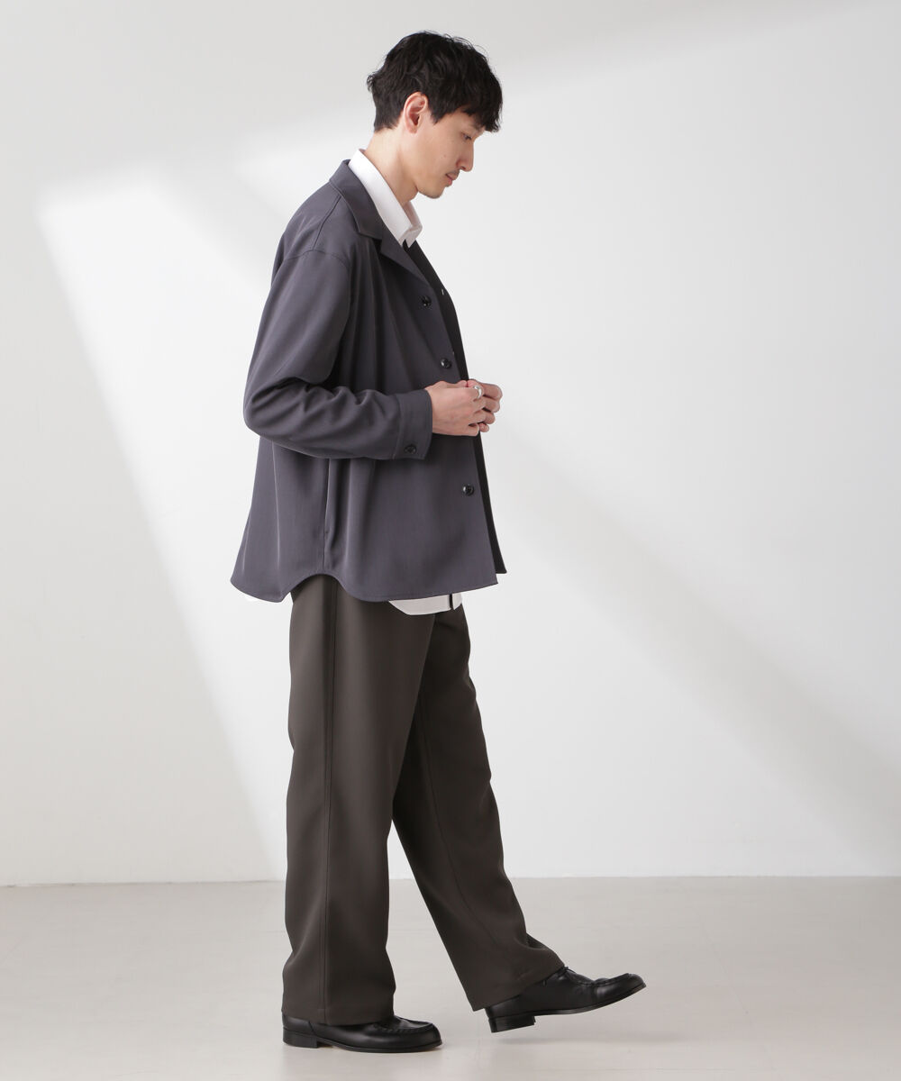 nano･universe「ドライツイル オーバーシャツジャケット」|テーラードジャケット|