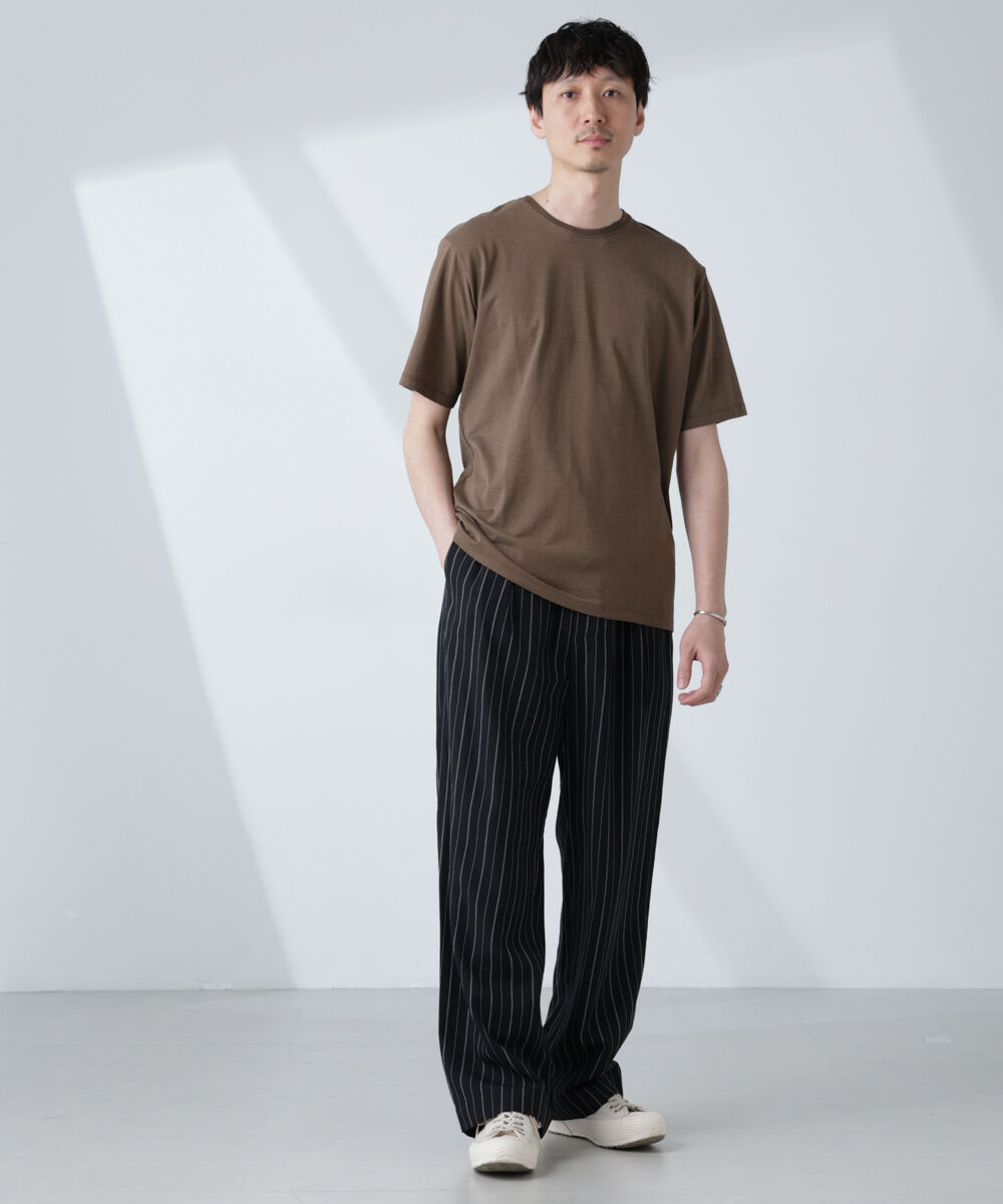 nano･universe「ソラーロライトストレッチクルーネックTシャツ(セットアップ可)」|Tシャツ・カットソー|