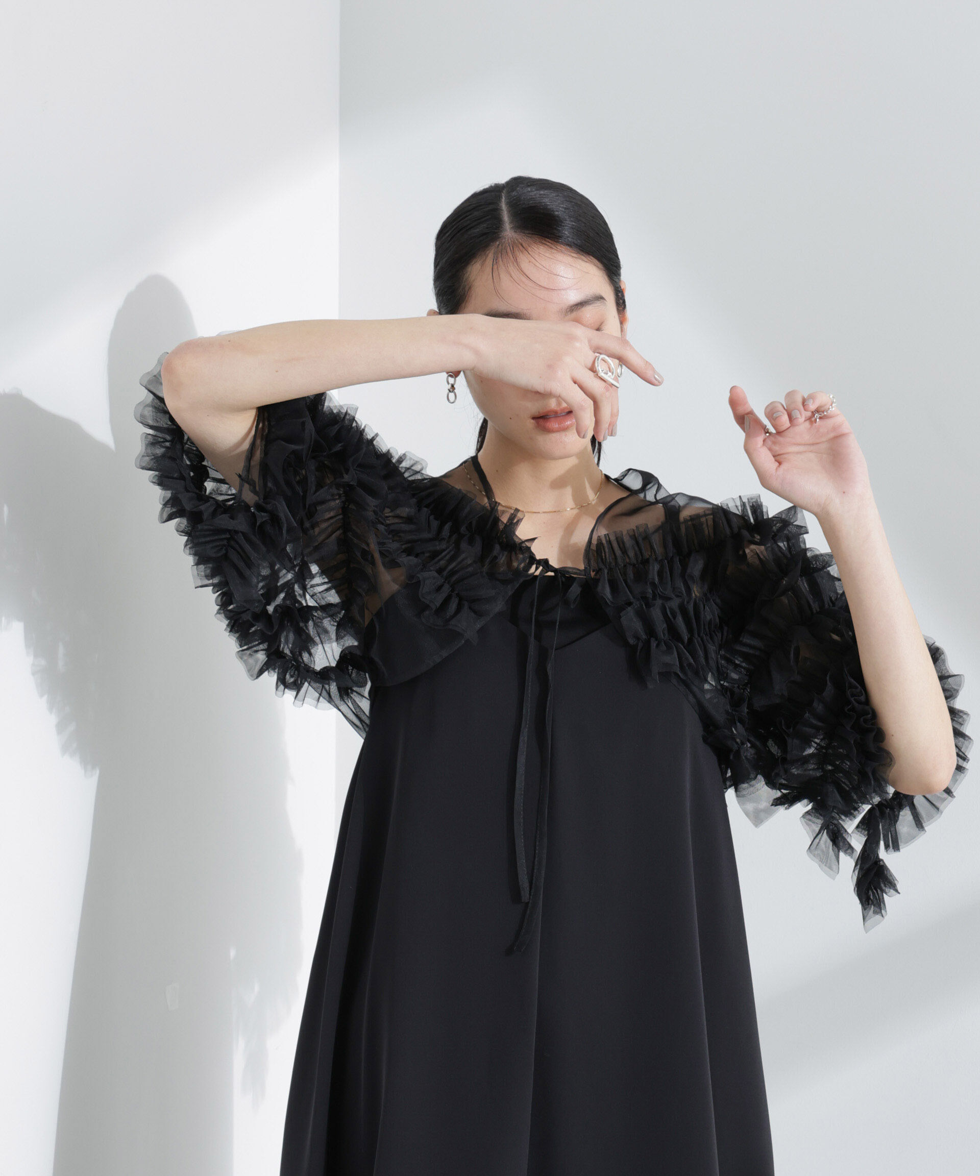 nano･universe「troisieme chaco/チュールボレロ」|シャツ・ブラウス|ブラック