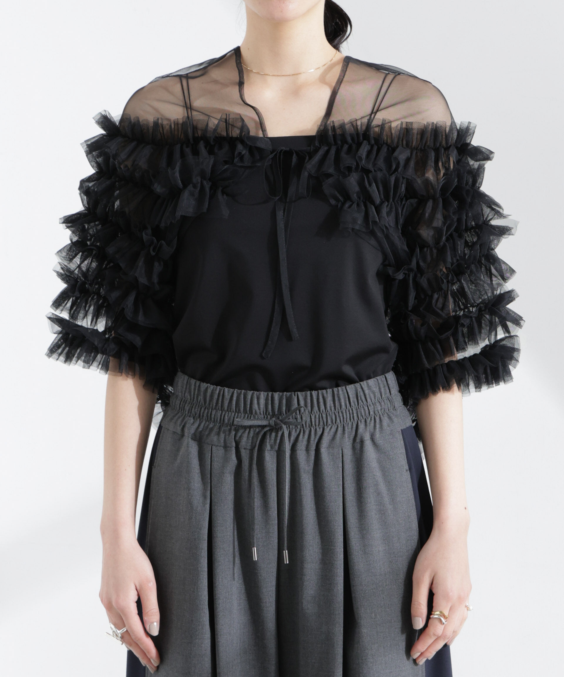 nano･universe「troisieme chaco/チュールボレロ」|シャツ・ブラウス|