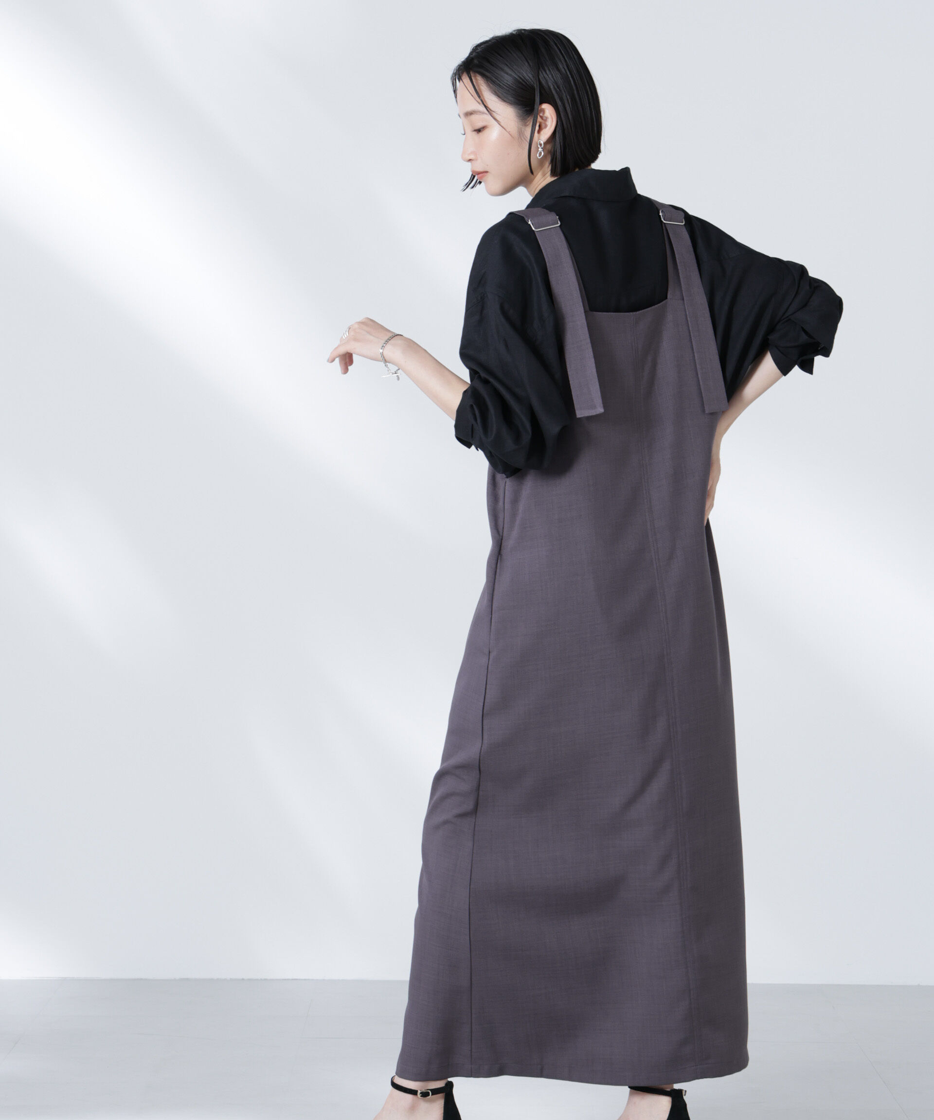 nano･universe「前後2wayサロペットワンピース」|ワンピース|