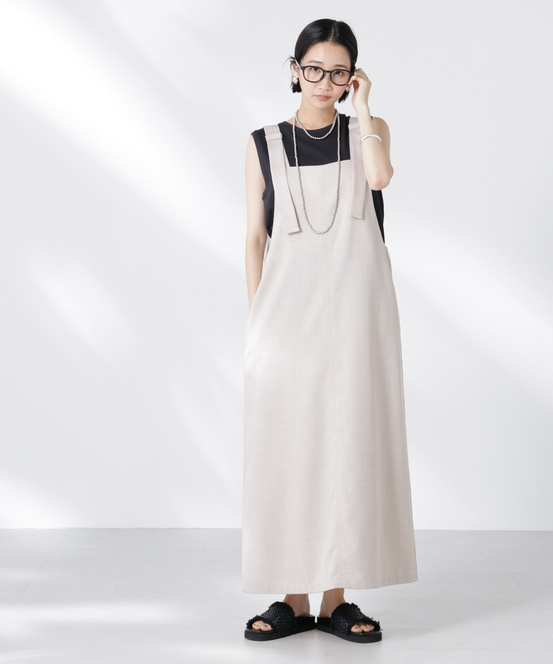 nano･universe「前後2wayサロペットワンピース」|ワンピース|