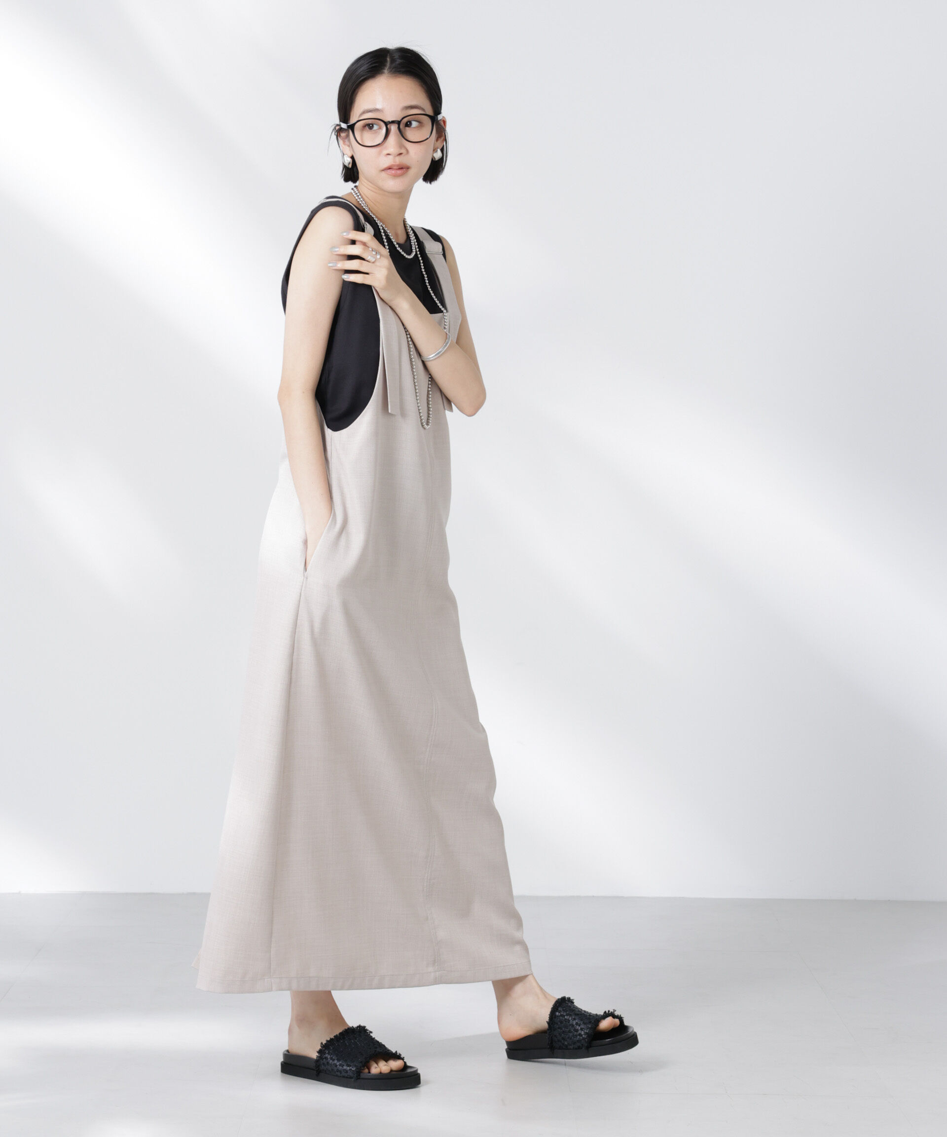 nano･universe「前後2wayサロペットワンピース」|ワンピース|