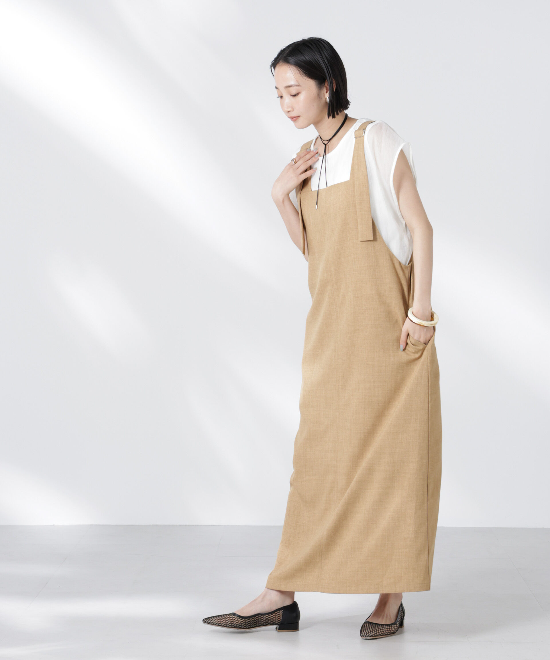 nano･universe「前後2wayサロペットワンピース」|ワンピース|