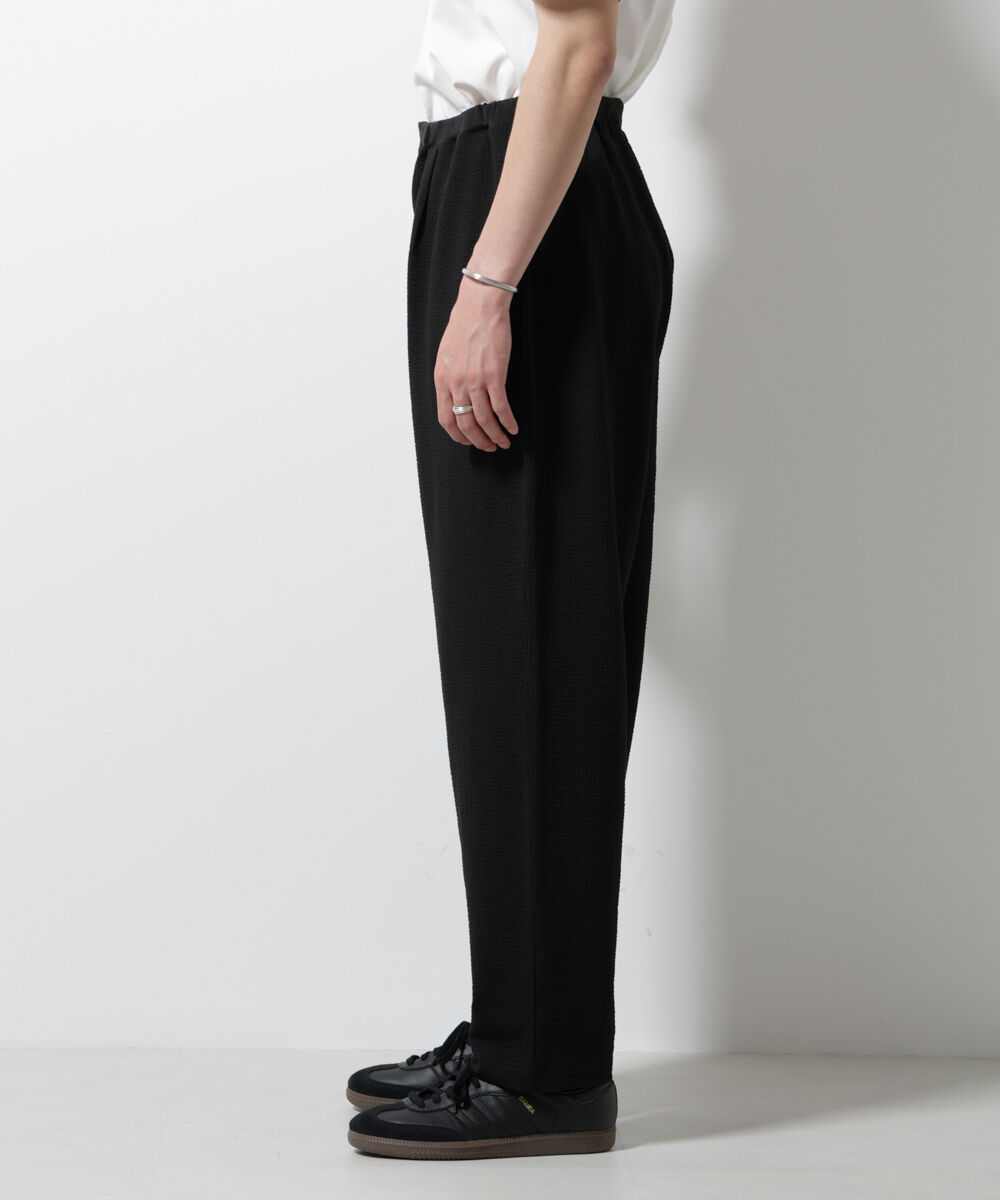 nano･universe「ジャージーサッカーワイドテーパードパンツ」|チノ|