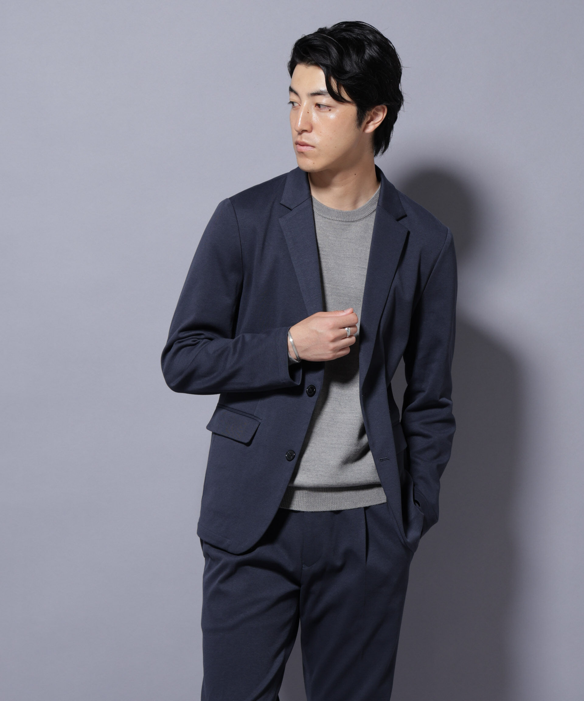 nano･universe「ストレッチカノコジャケット(セットアップ可)」|テーラードジャケット|