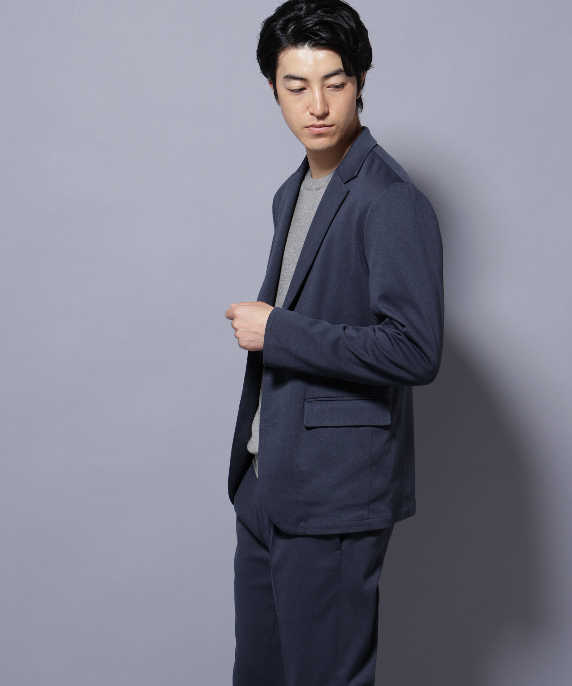 nano･universe「ストレッチカノコジャケット(セットアップ可)」|テーラードジャケット|