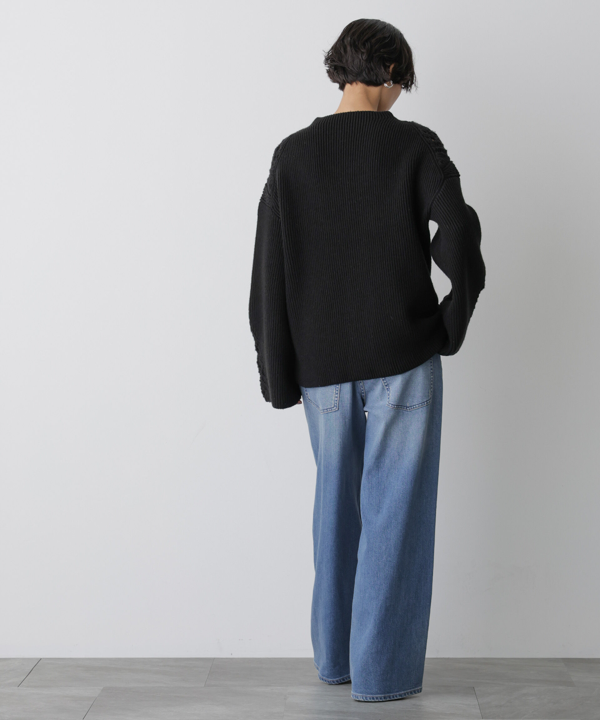  「「STEVELOUR」レースモチーフフレア袖ニット」|ニット・セーター|