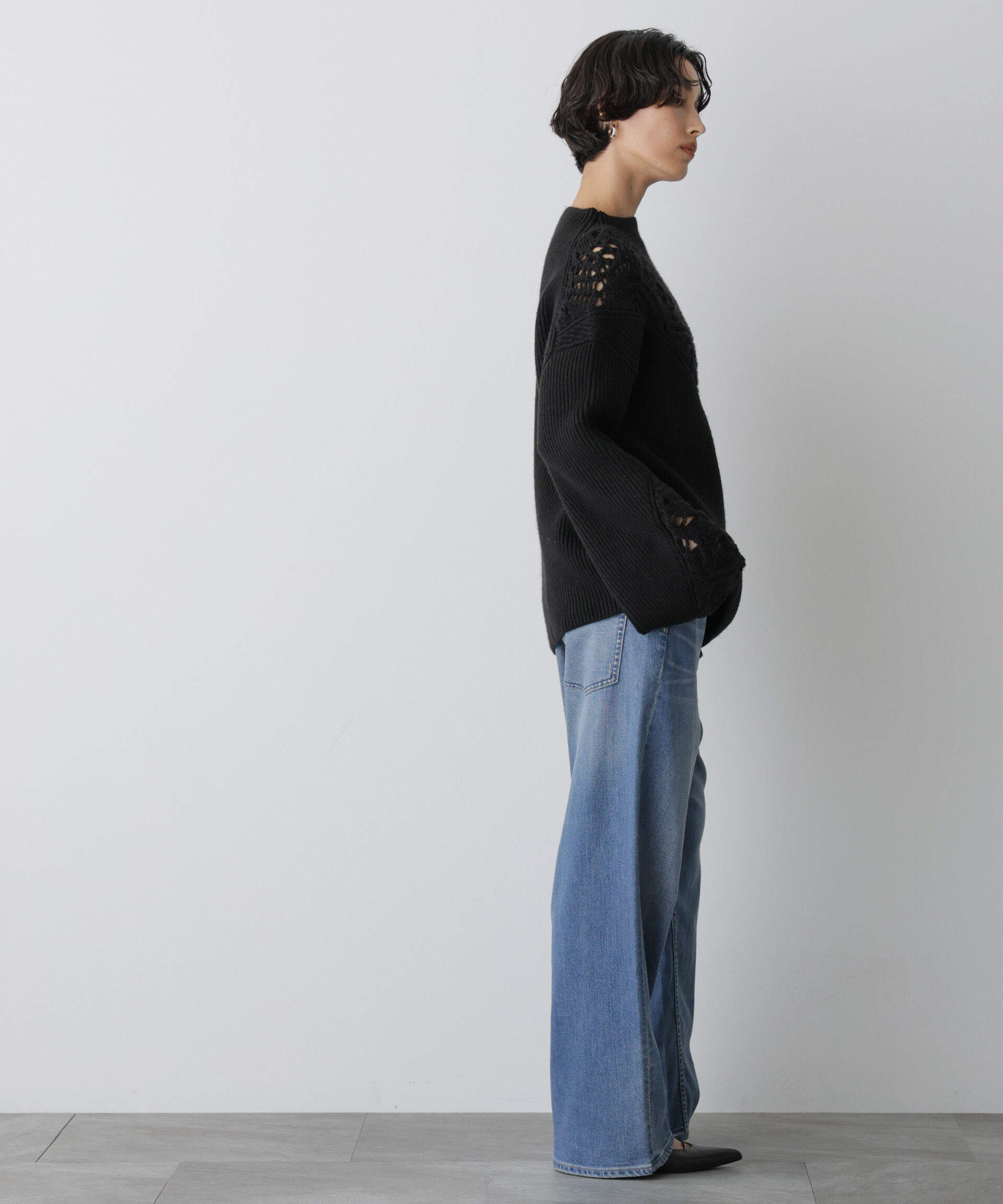  「「STEVELOUR」レースモチーフフレア袖ニット」|ニット・セーター|