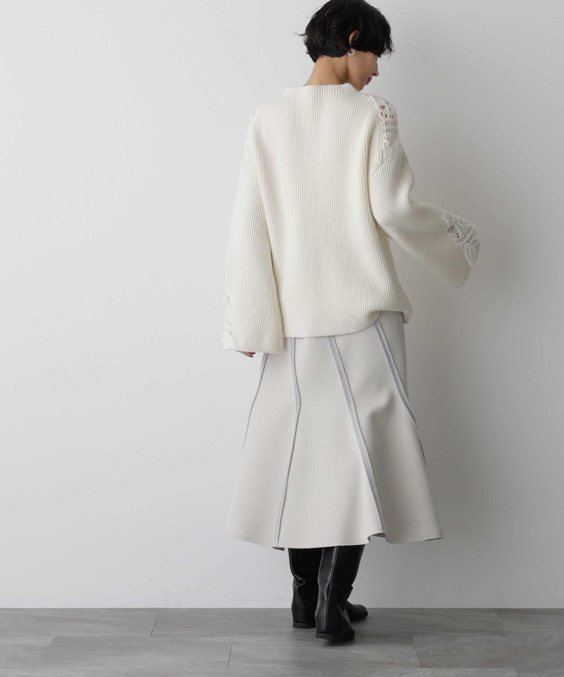  「「STEVELOUR」レースモチーフフレア袖ニット」|ニット・セーター|