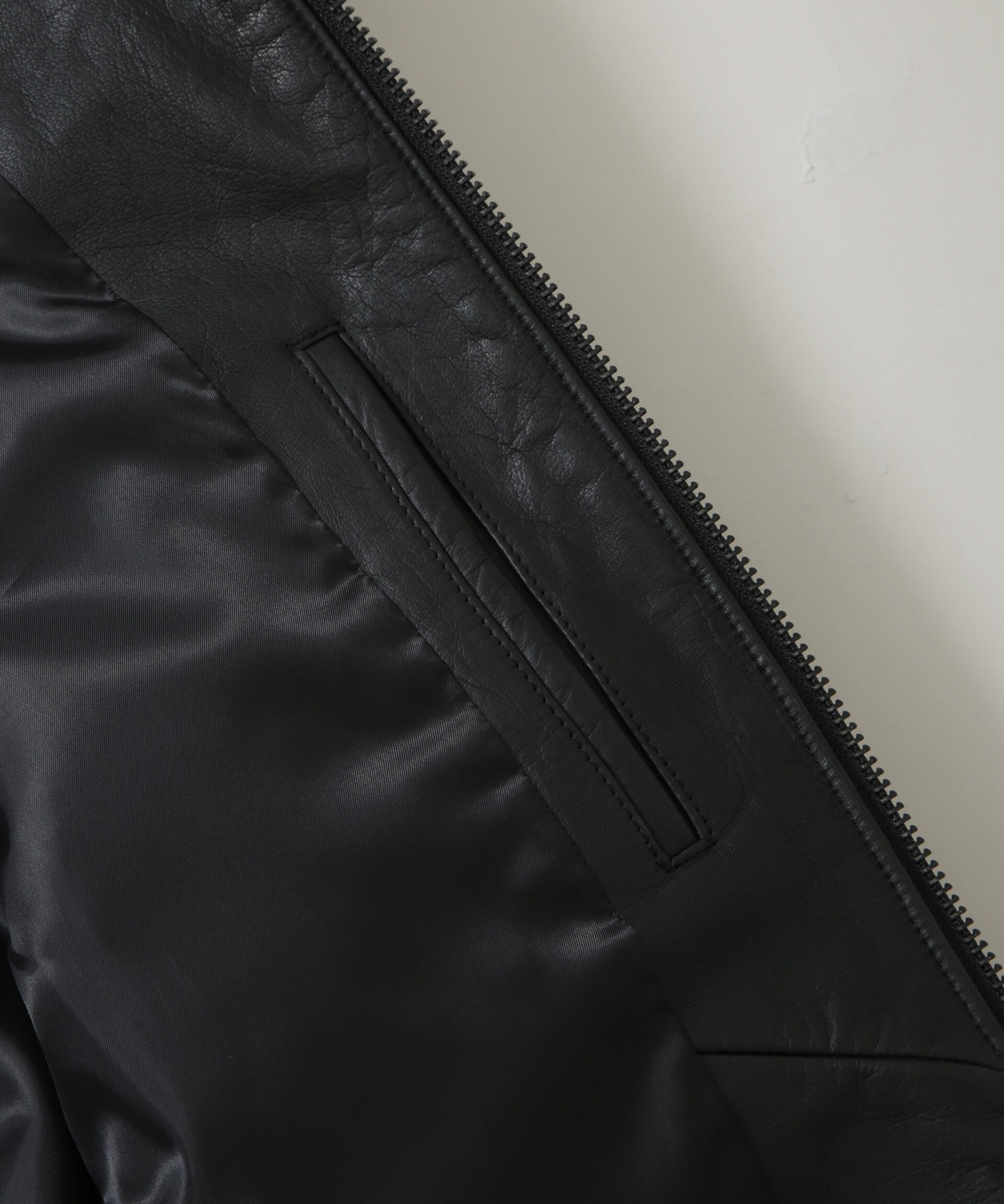 nano･universe「｢HOTEL PALACE｣ シングルライダース レザーJKT」|ライダースジャケット|