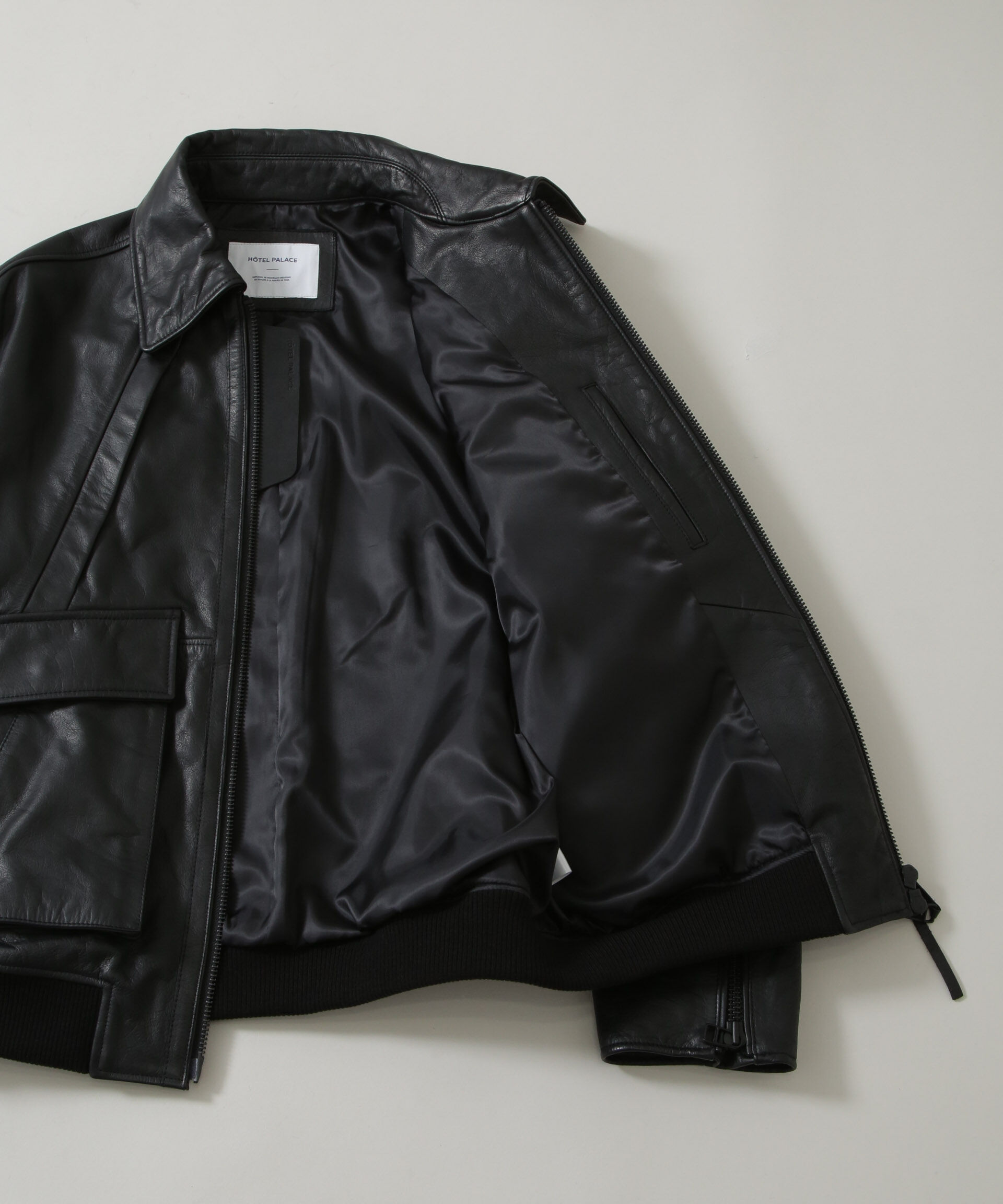 nano･universe「｢HOTEL PALACE｣ シングルライダース レザーJKT」|ライダースジャケット|