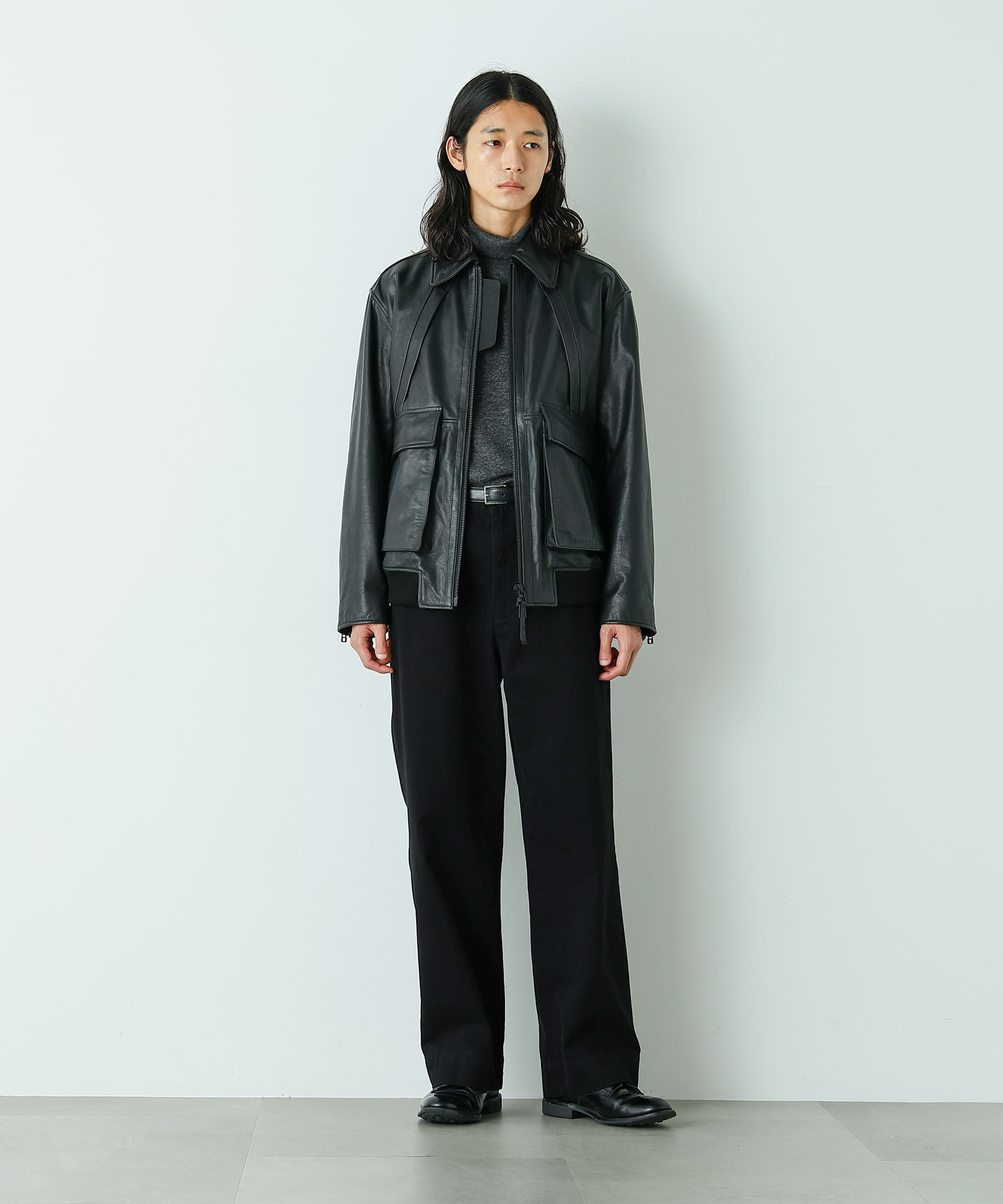 nano･universe「｢HOTEL PALACE｣ シングルライダース レザーJKT」|ライダースジャケット|