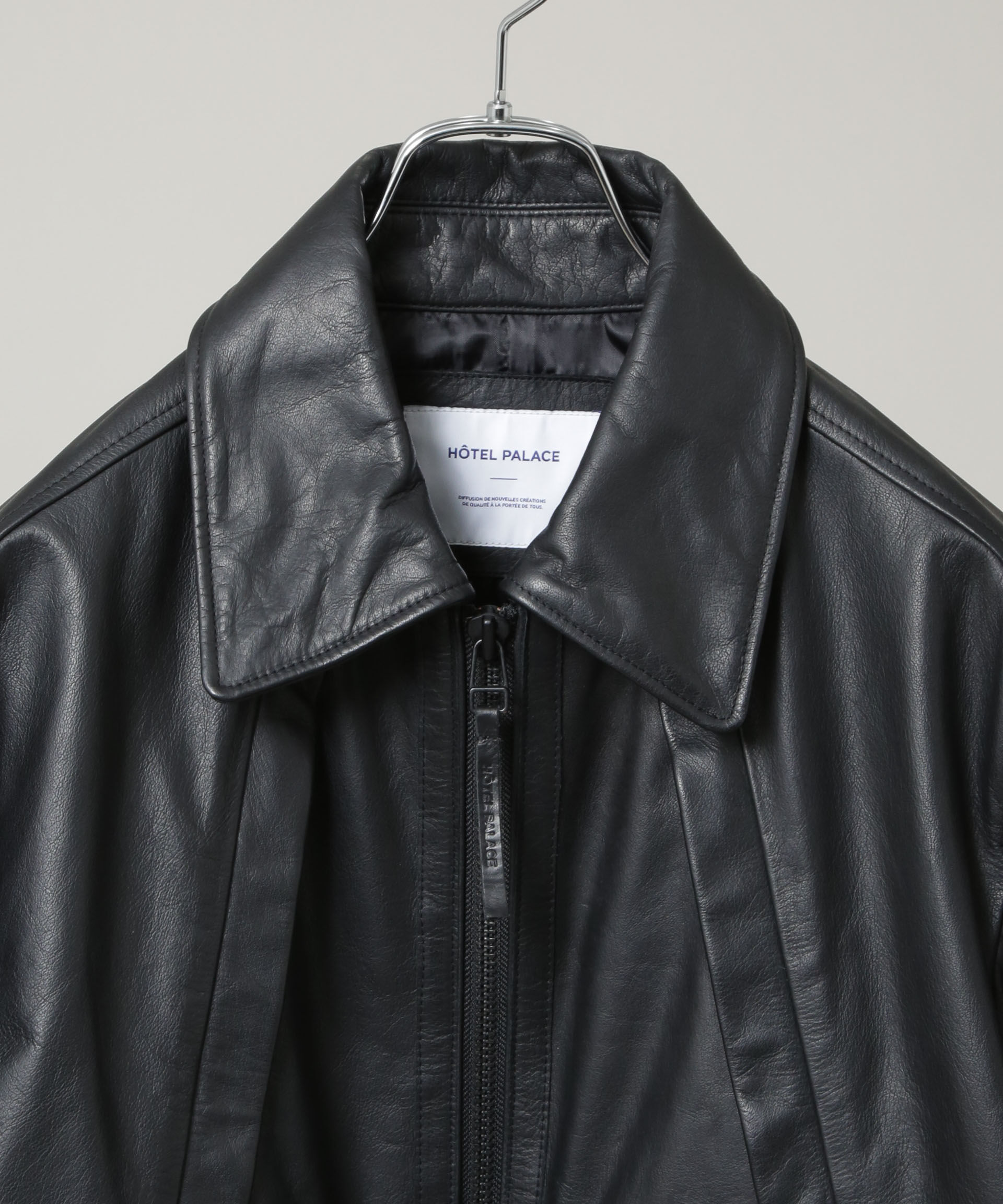 nano･universe「｢HOTEL PALACE｣ シングルライダース レザーJKT」|ライダースジャケット|