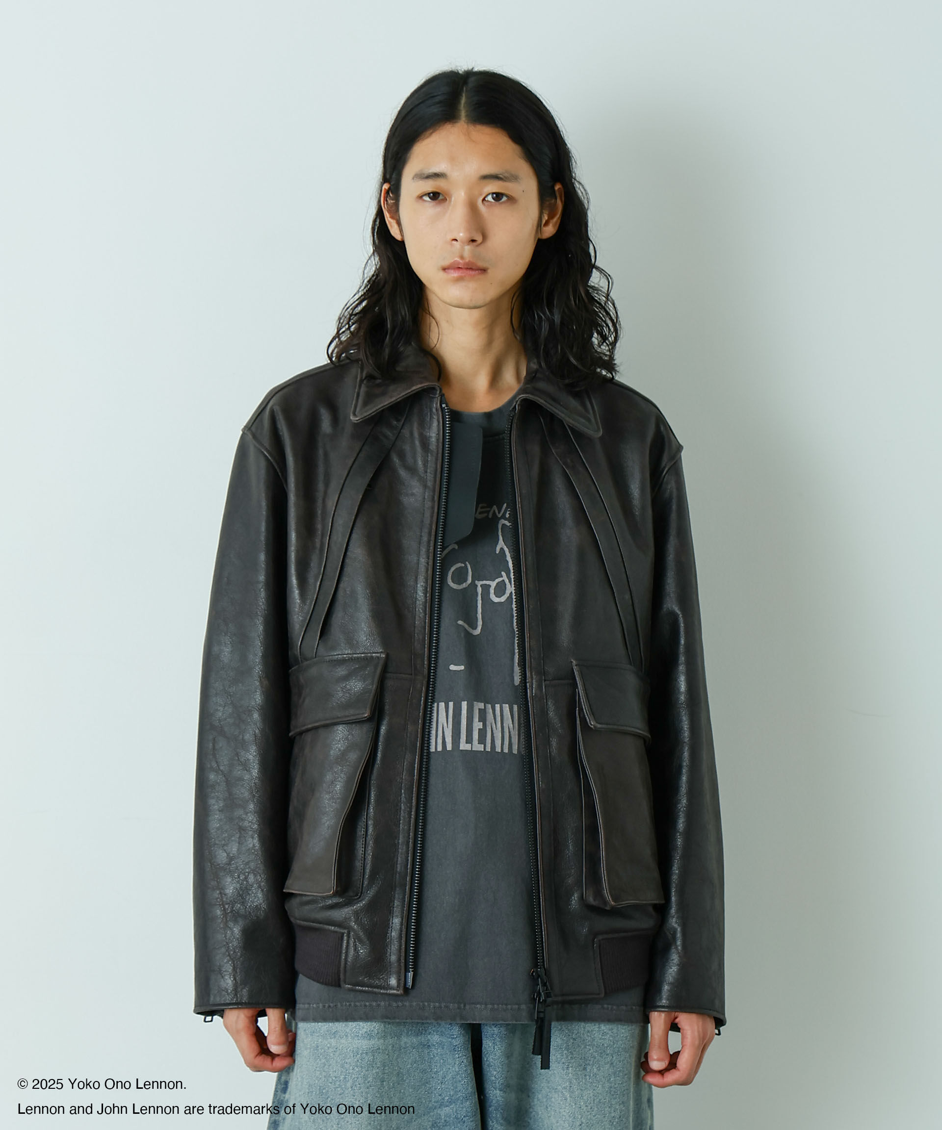 nano･universe「｢HOTEL PALACE｣ シングルライダース レザーJKT」|ライダースジャケット|パターン1