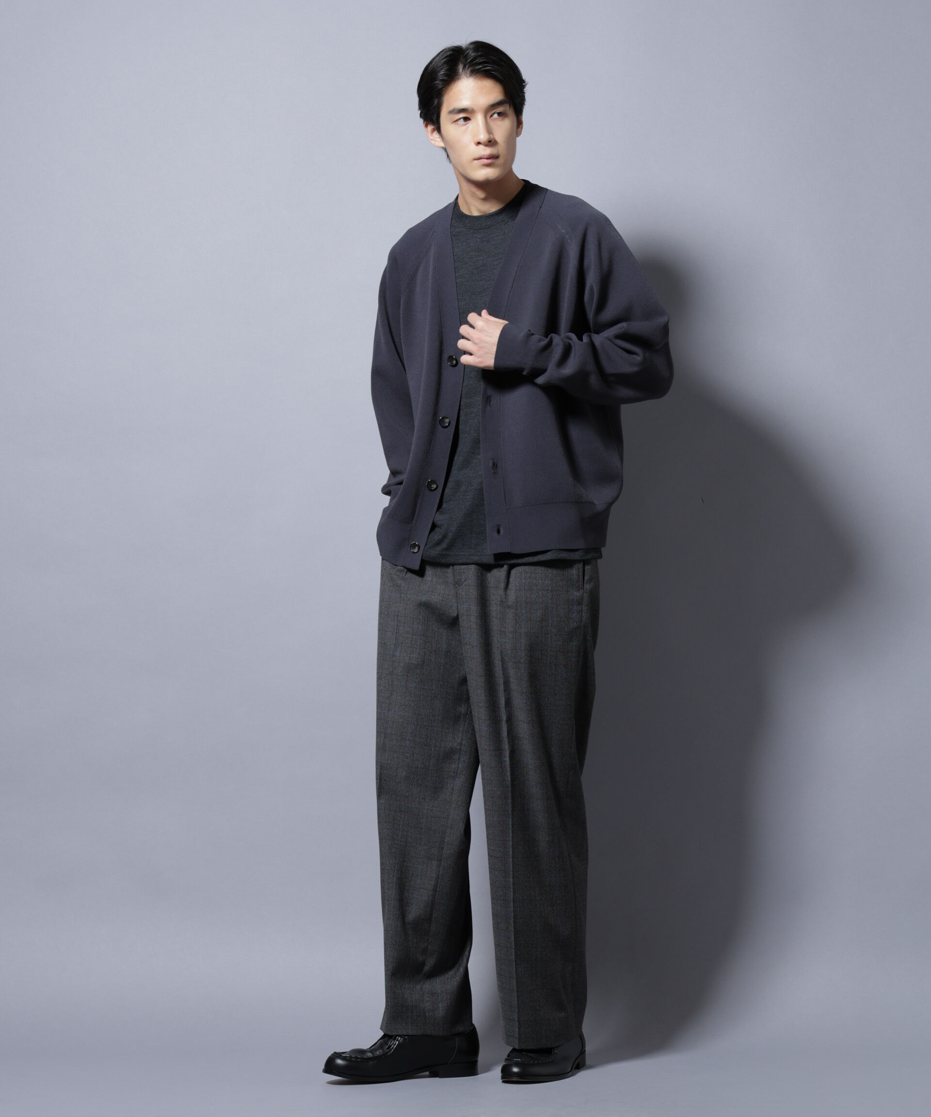 nano･universe「ELITE 7 FUNCTION W-FACE カーディガン」|ニット・セーター|