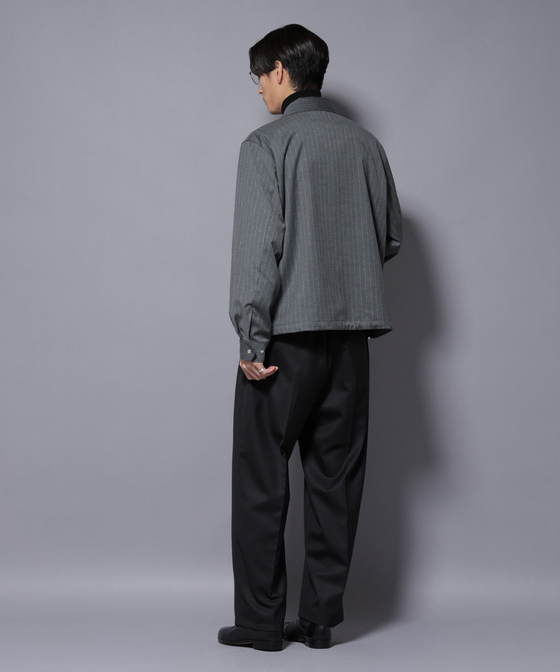 nano･universe「DELEGANTE エアリーサキソニーコーチジャケット」|ブルゾン・スタジャン|