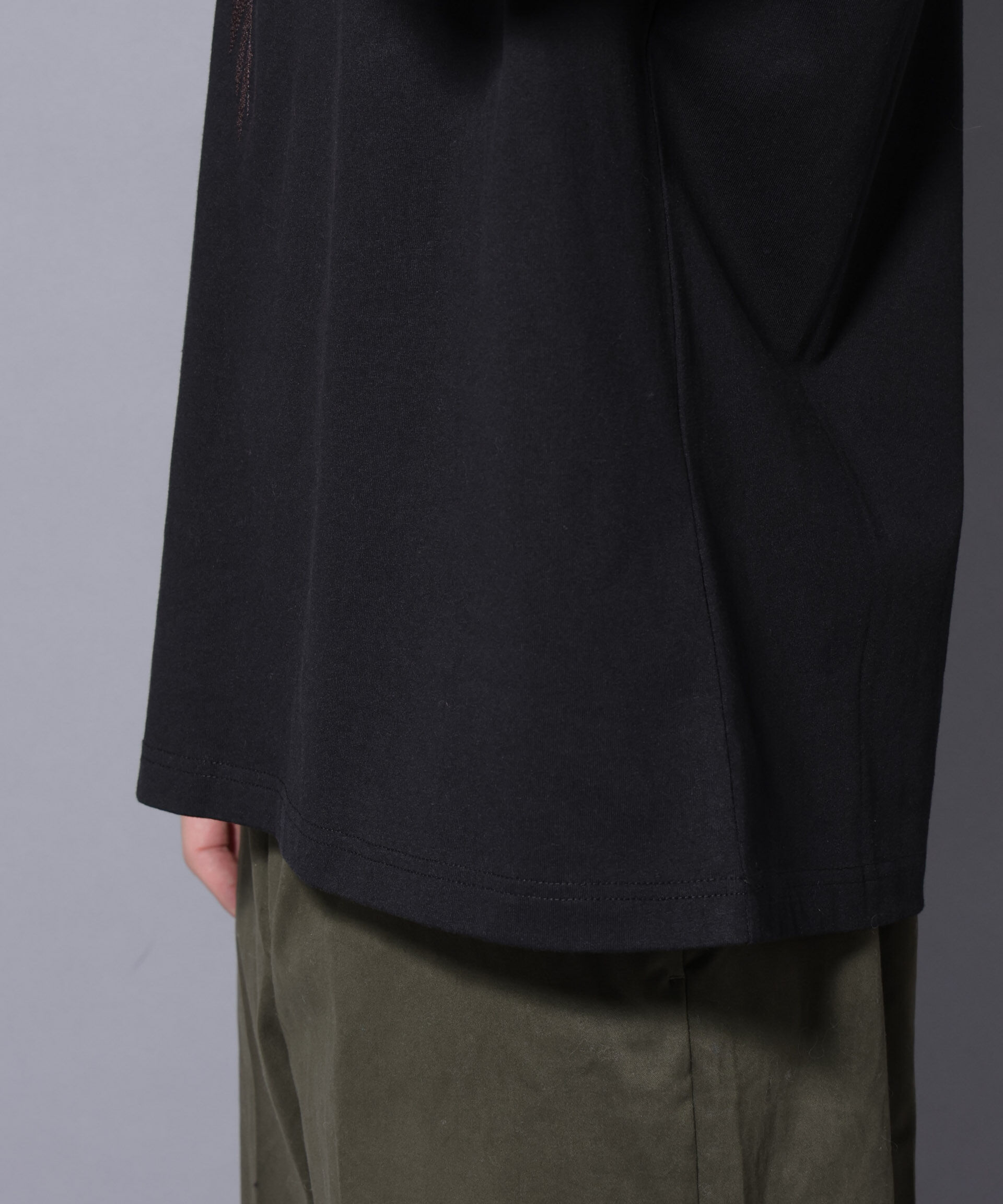 nano･universe「フェザー エンブロイダリー ロングスリーブTシャツ」|Tシャツ・カットソー|