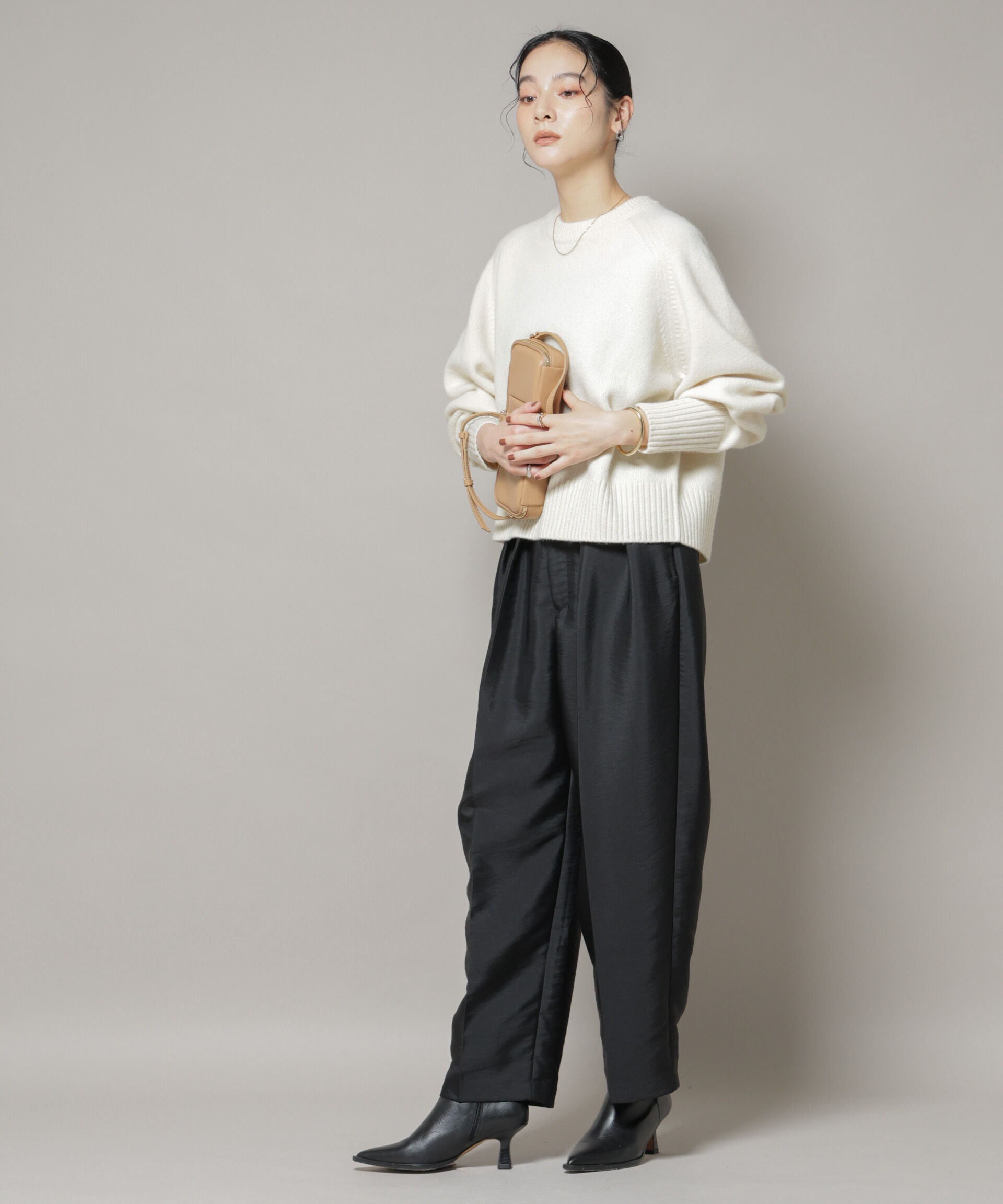 nano･universe「AQUAウールカシミヤクルーネックニットプルオーバー」|ニット・セーター|