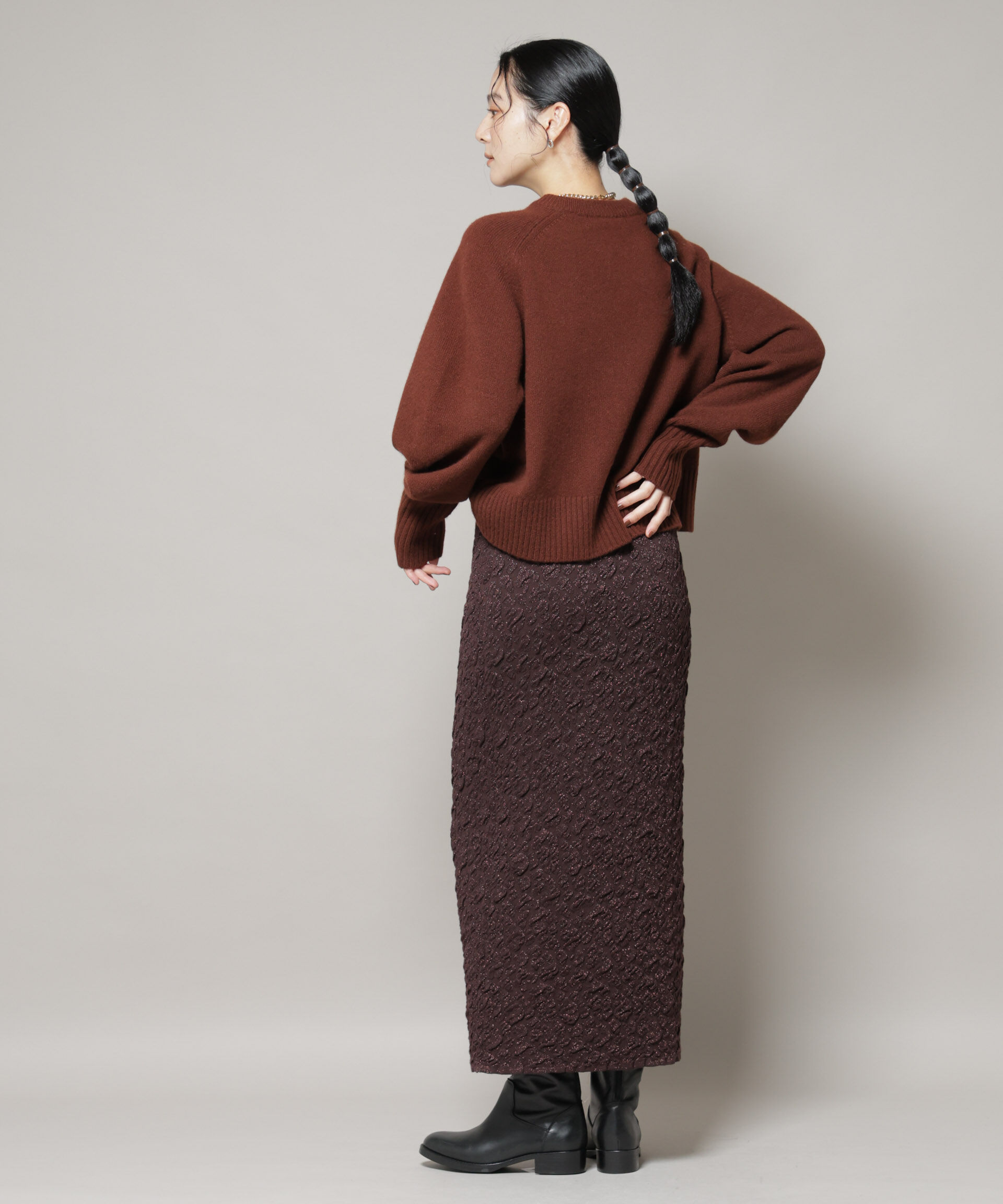 nano･universe「AQUAウールカシミヤクルーネックニットプルオーバー」|ニット・セーター|