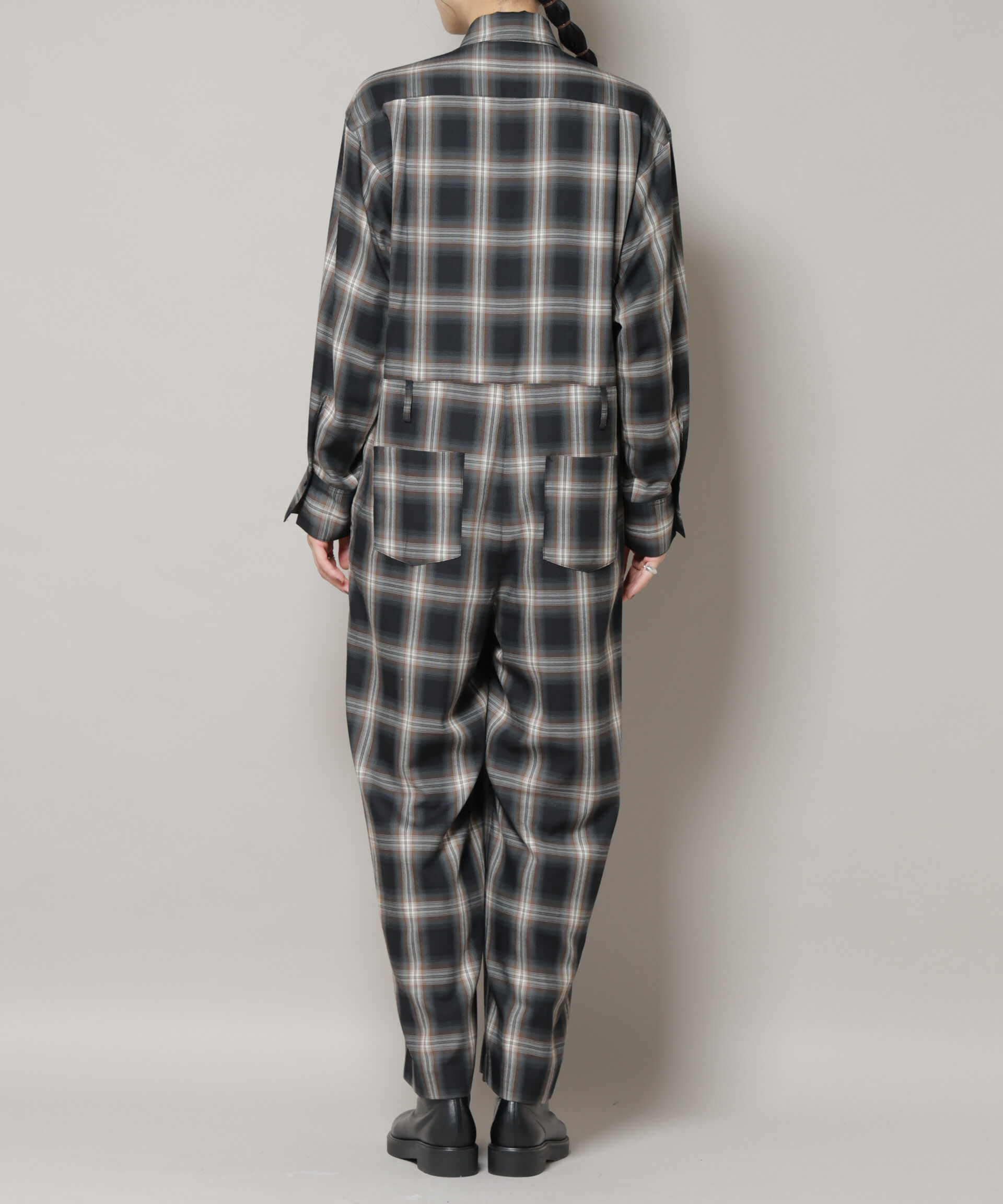 nano･universe「オンブレーチェックジャンプスーツ」|ワンピース|