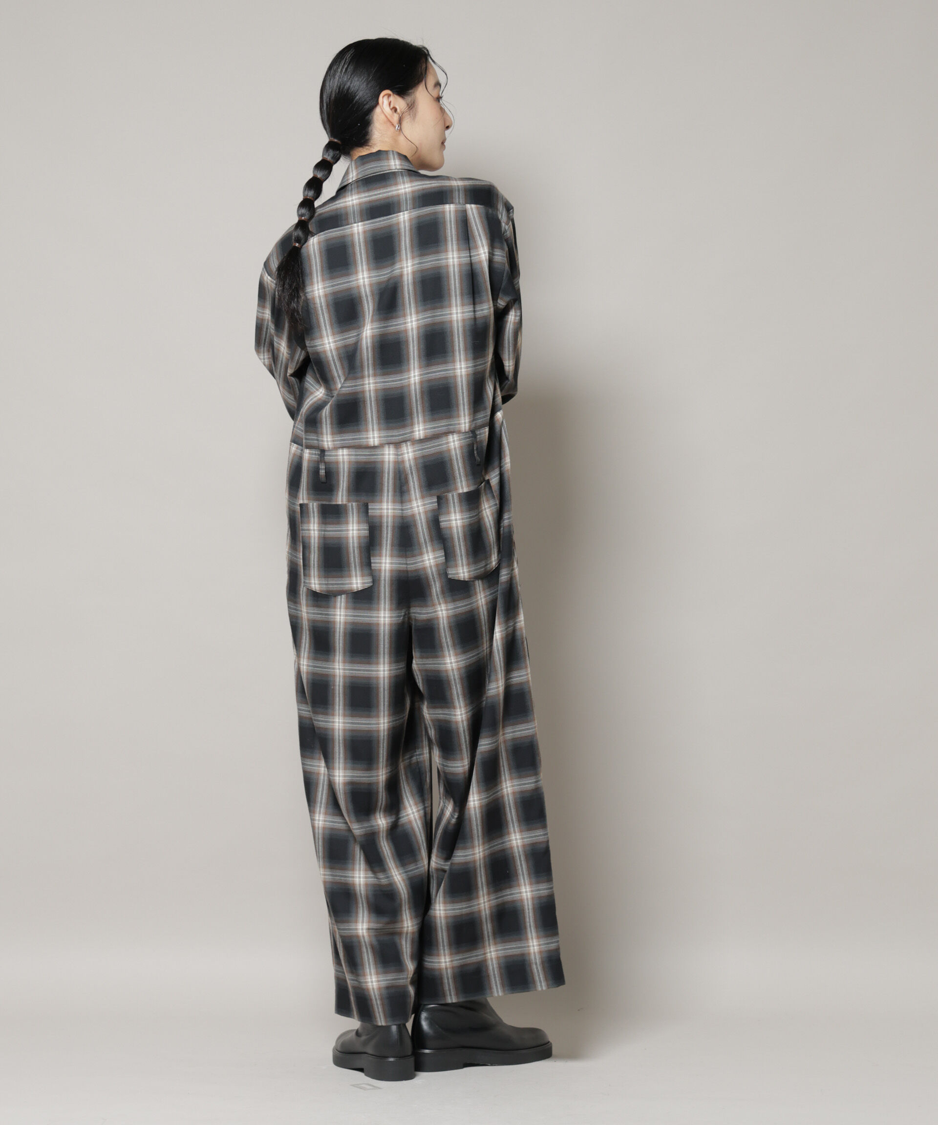 nano･universe「オンブレーチェックジャンプスーツ」|ワンピース|