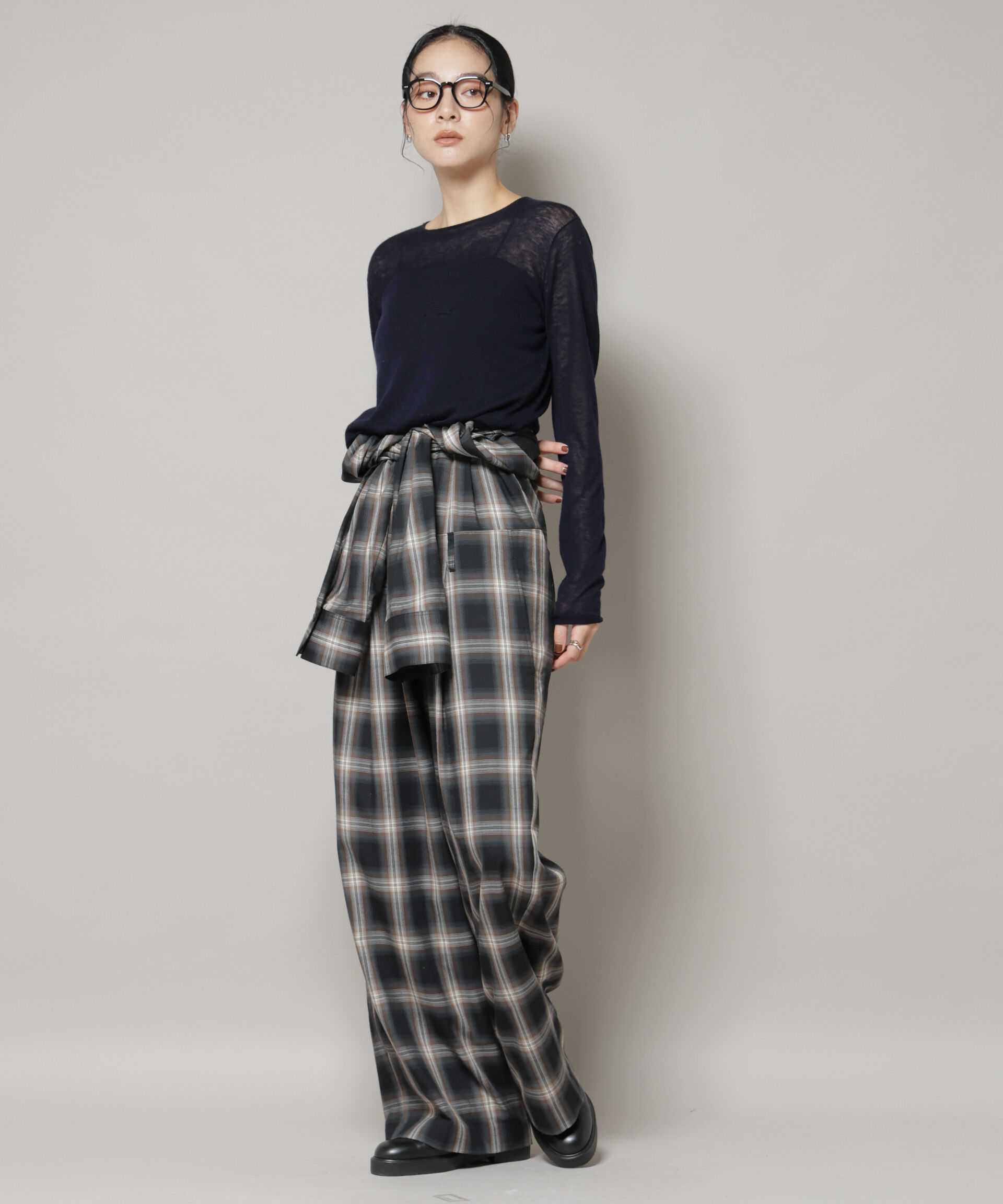 nano･universe「オンブレーチェックジャンプスーツ」|ワンピース|