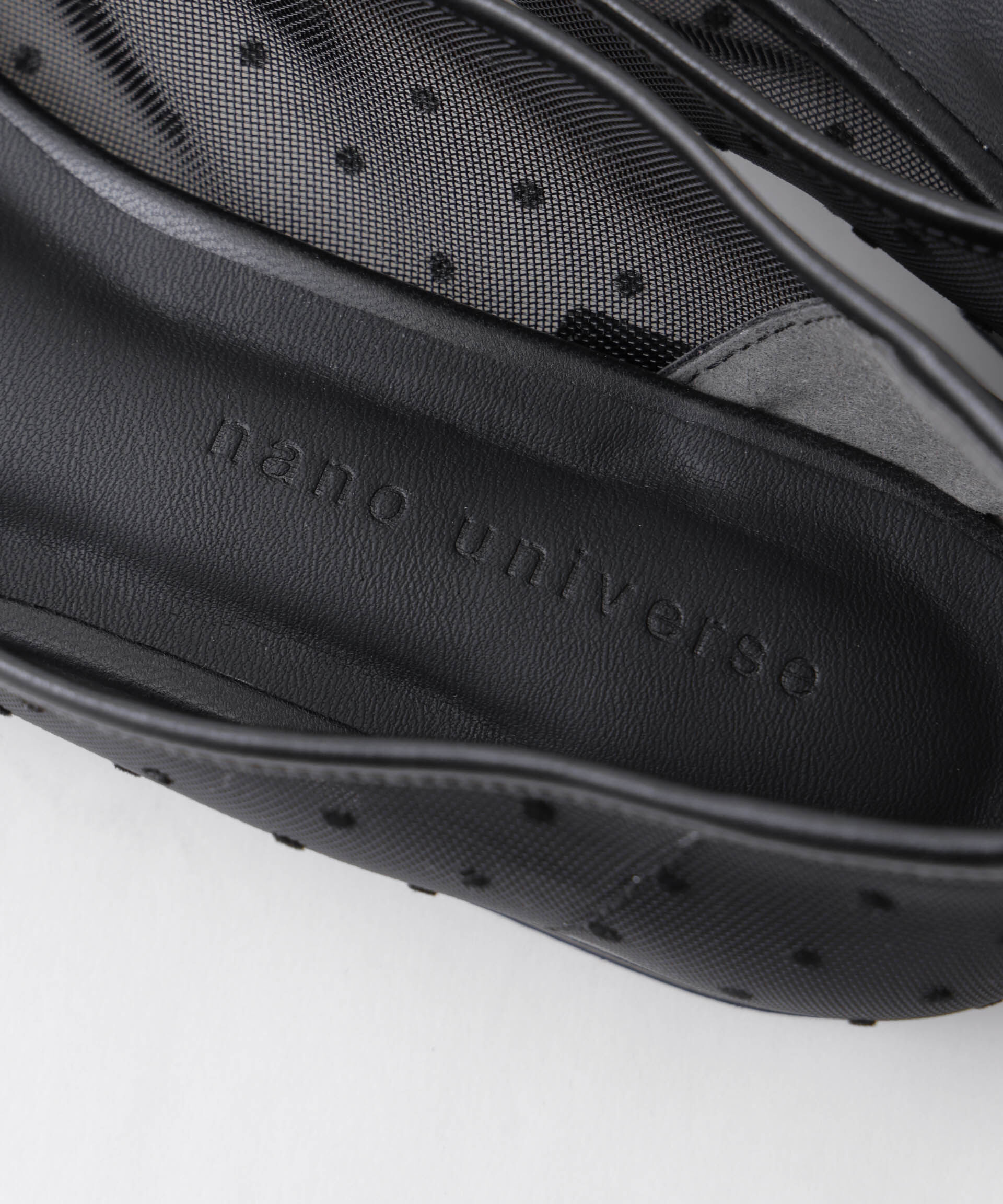 nano･universe「ドットフロッキーリボンパンプス」|ビジネス・ドレスシューズ|