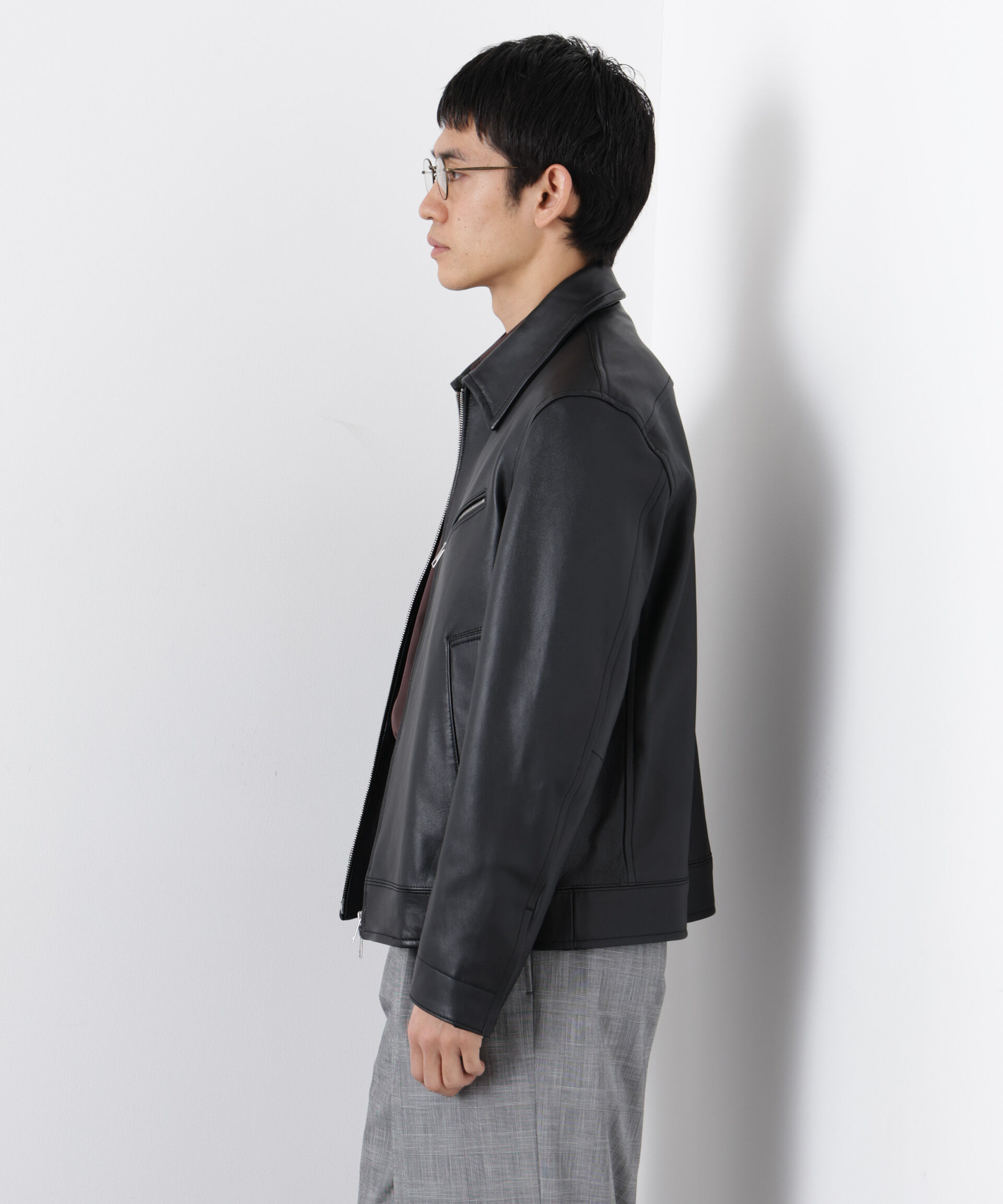 nano･universe「ラムナッパレザーライダースジャケット」|ライダースジャケット|