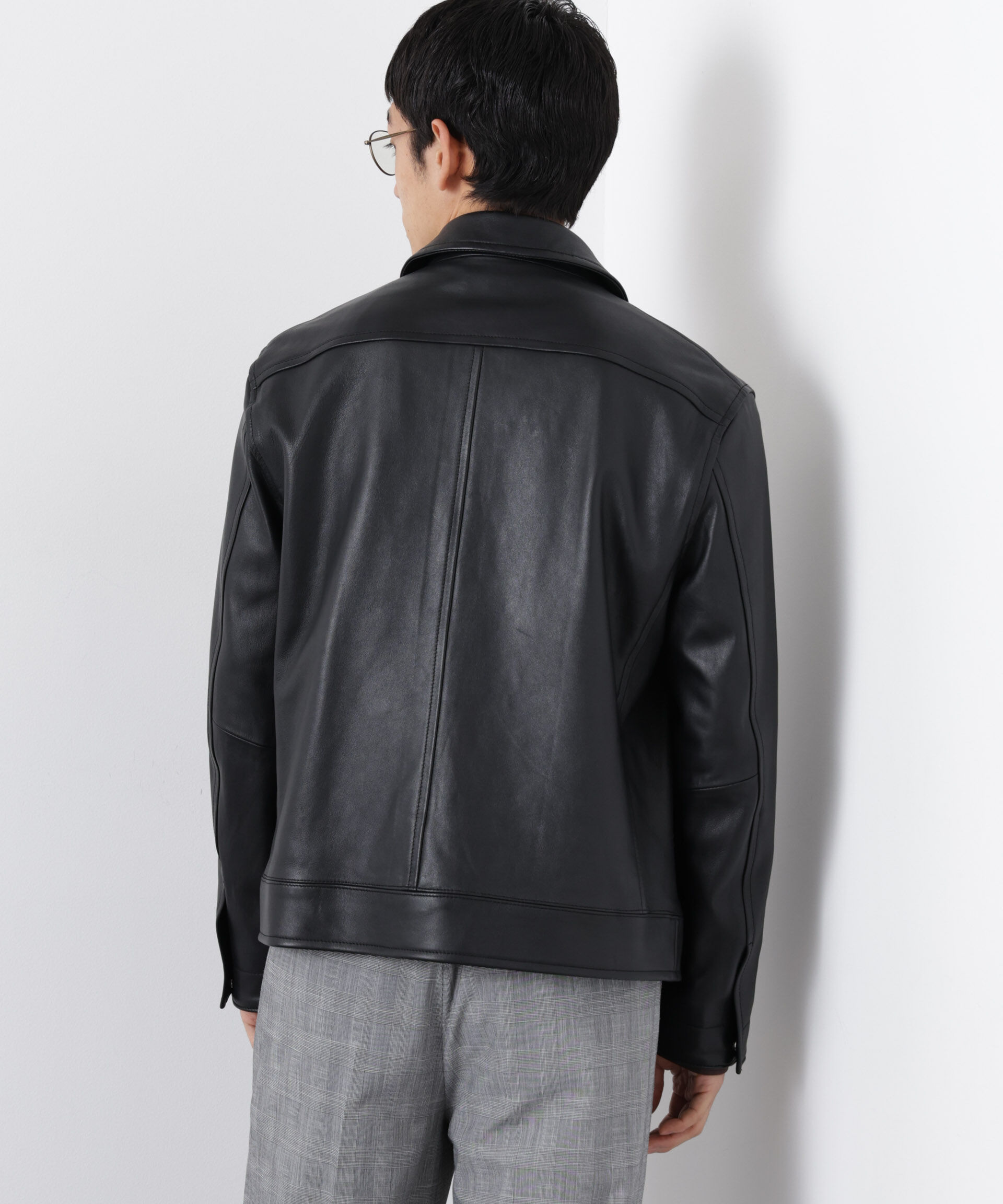 nano･universe「ラムナッパレザーライダースジャケット」|ライダースジャケット|