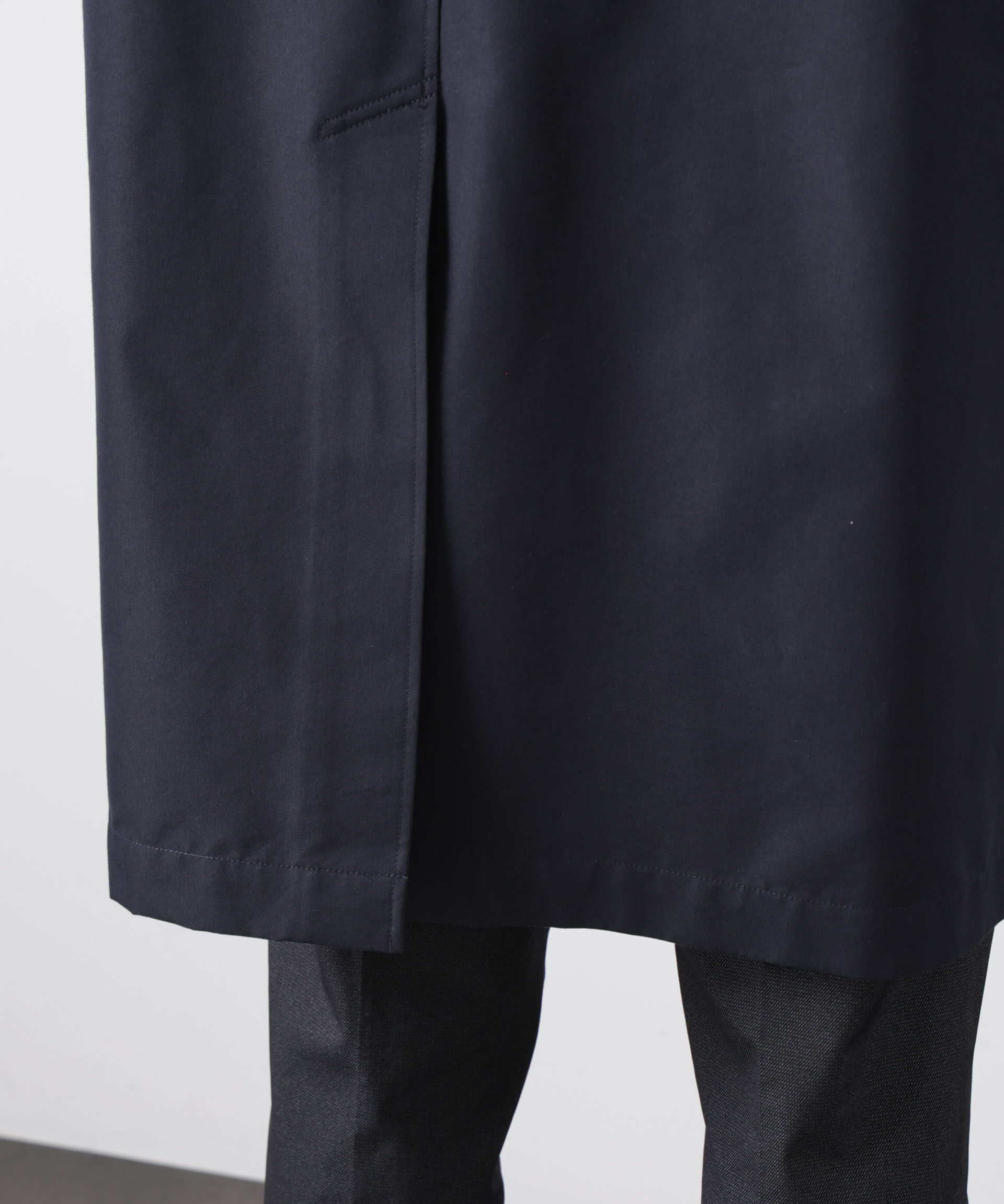 nano･universe「フーデッドステンカラーコート｢WARP PRINT｣ライニング」|その他|