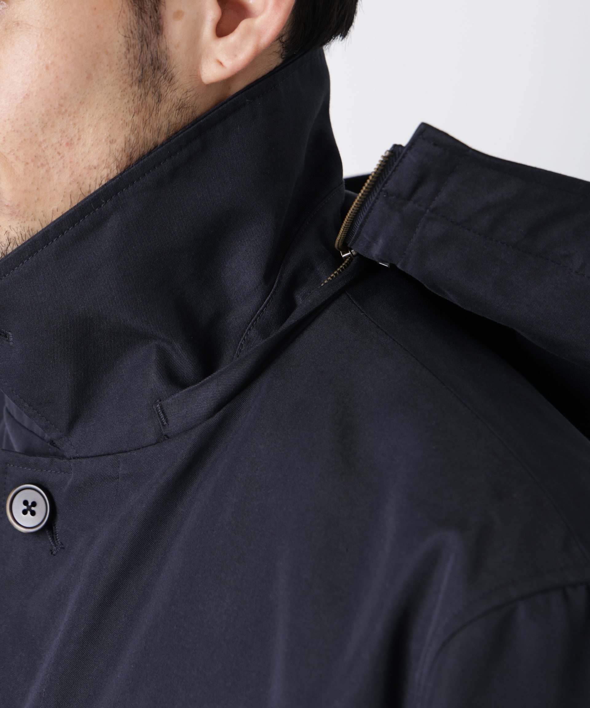 nano･universe「フーデッドステンカラーコート｢WARP PRINT｣ライニング」|その他|