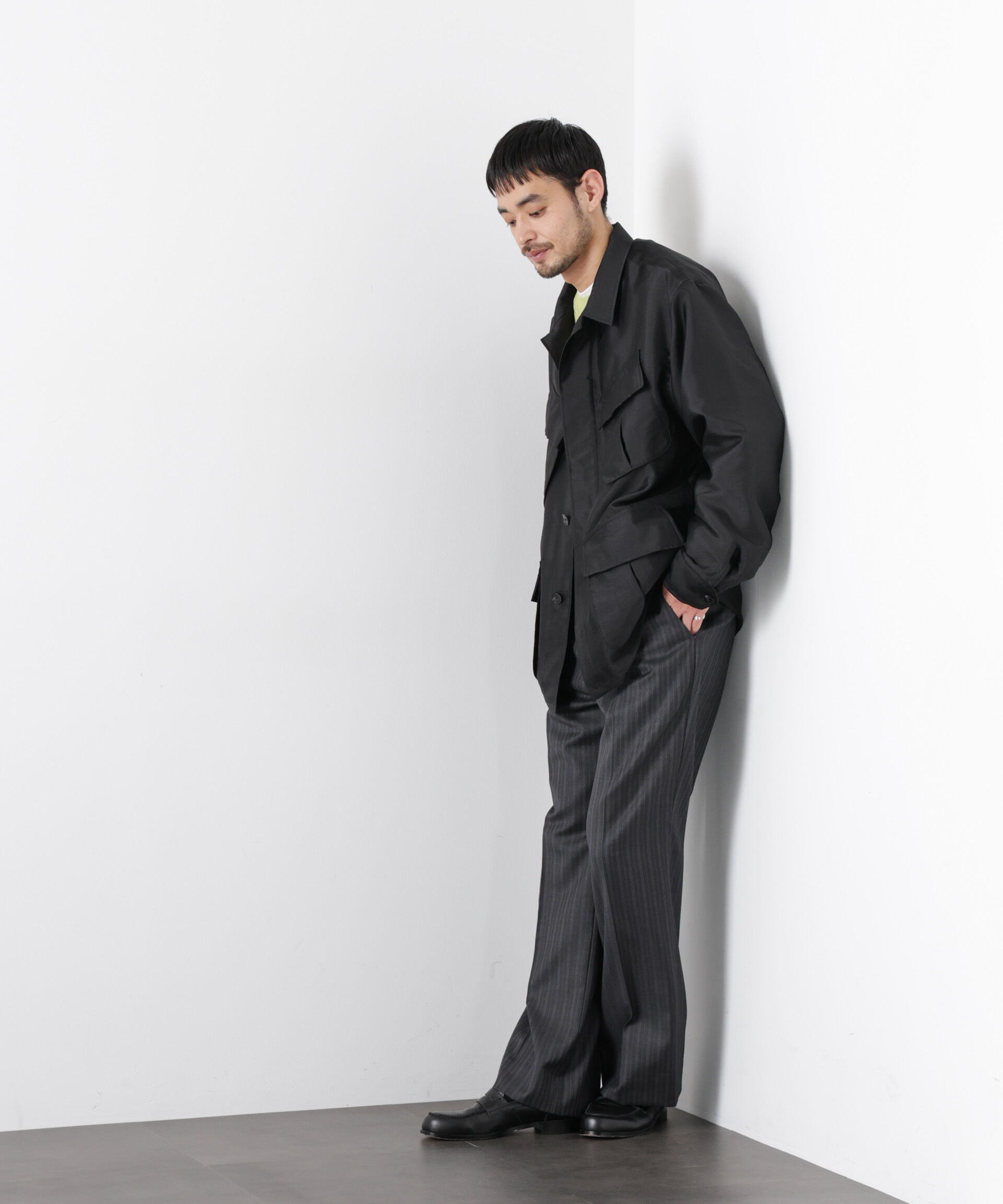 nano･universe「｢ASSEMBLANC｣ ソラーロ ファティーグジャケット」|ブルゾン・スタジャン|