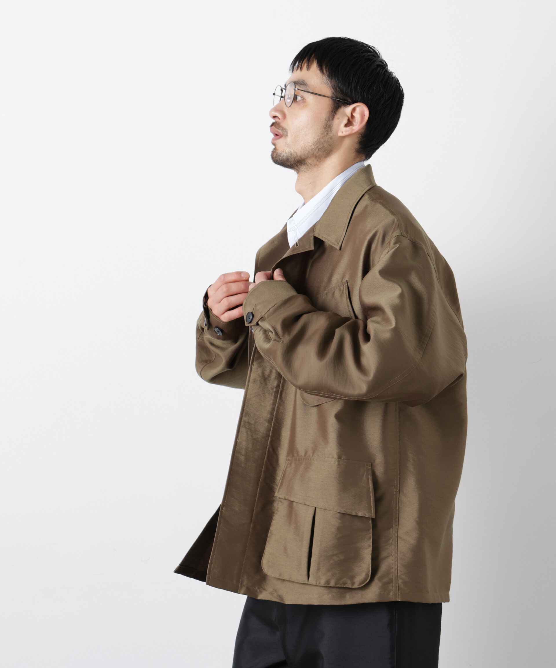 nano･universe「｢ASSEMBLANC｣ ソラーロ ファティーグジャケット」|ブルゾン・スタジャン|