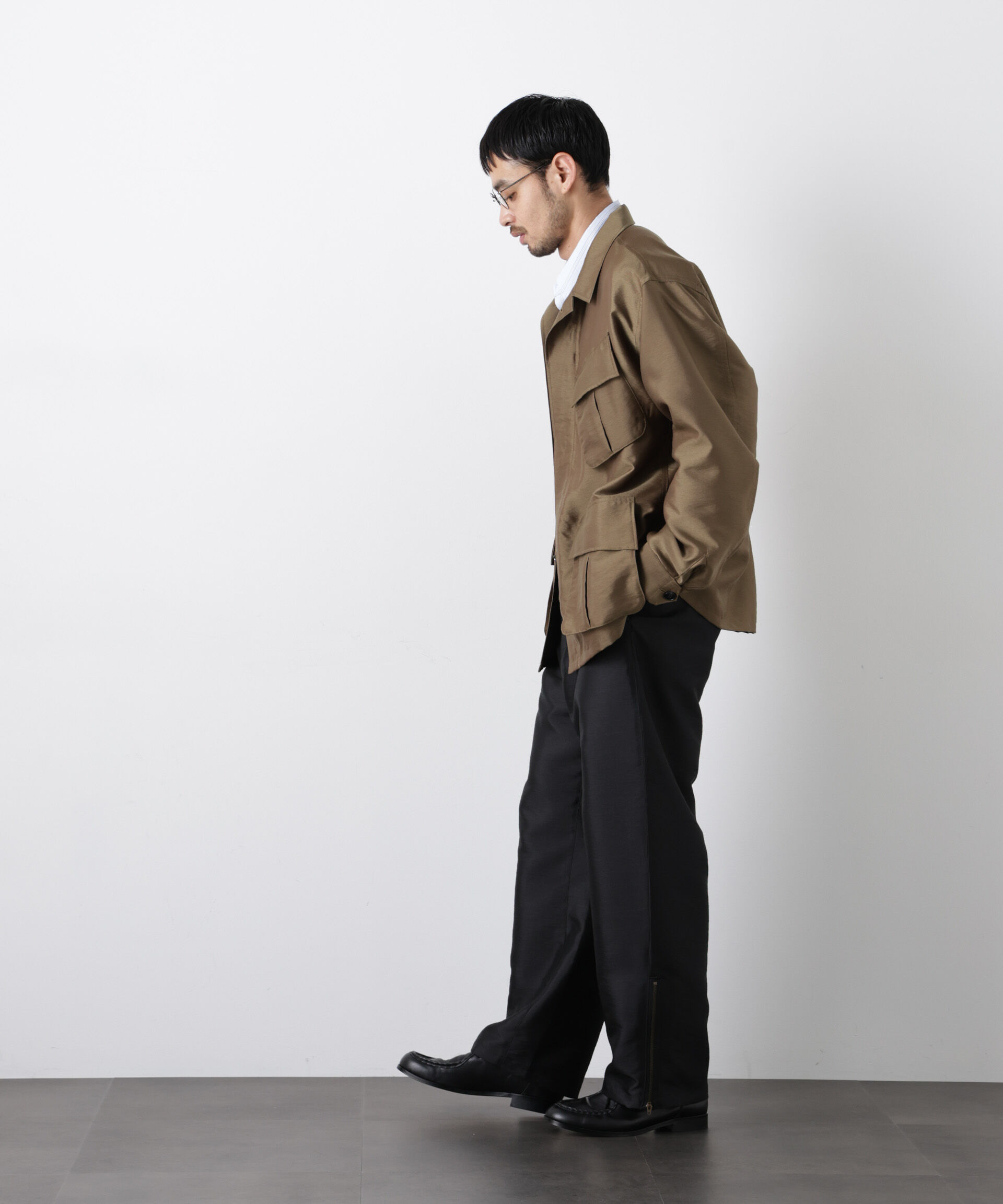 nano･universe「｢ASSEMBLANC｣ ソラーロ ファティーグジャケット」|ブルゾン・スタジャン|