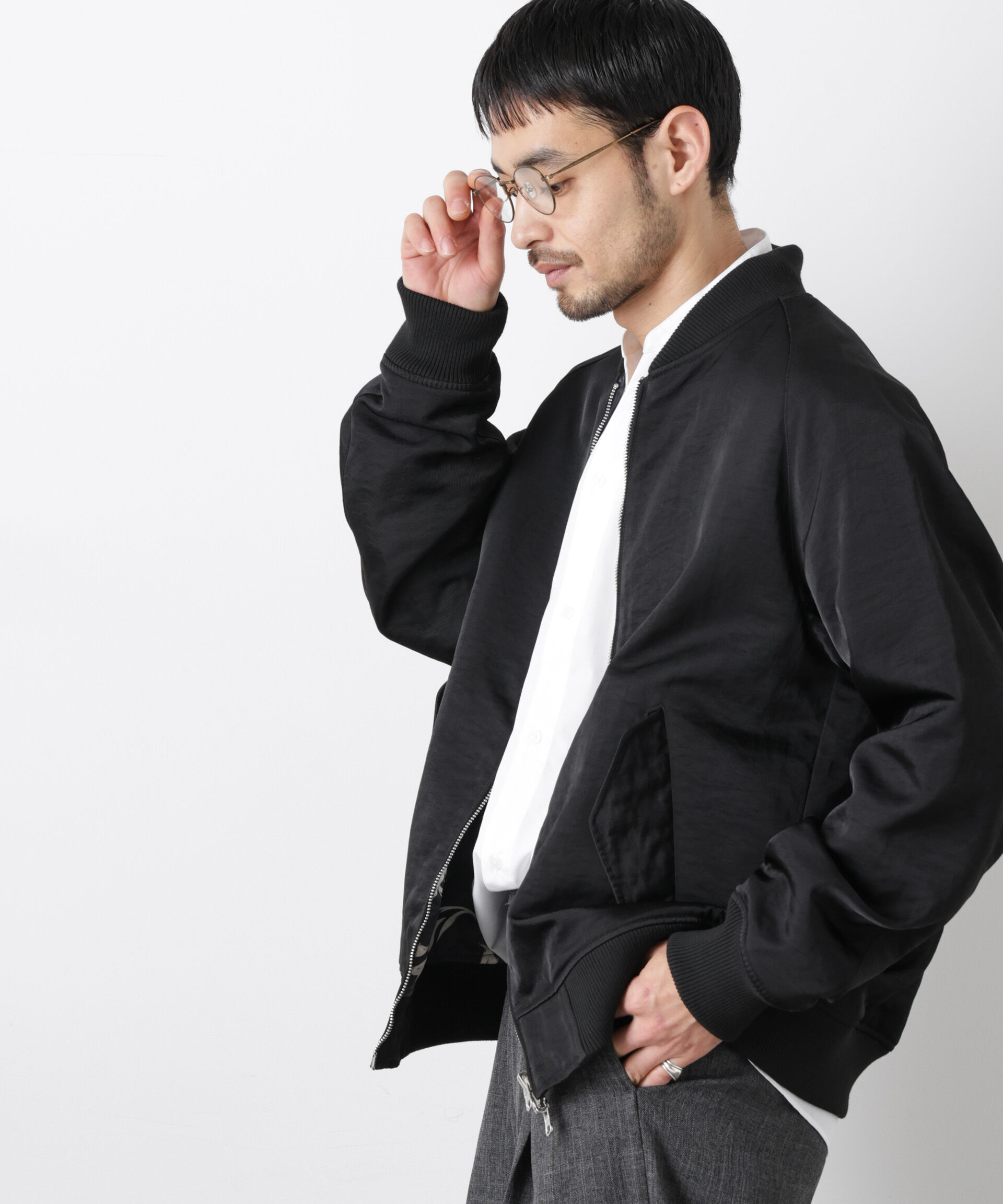 nano･universe「リバーシブル MA-1」|ブルゾン・スタジャン|