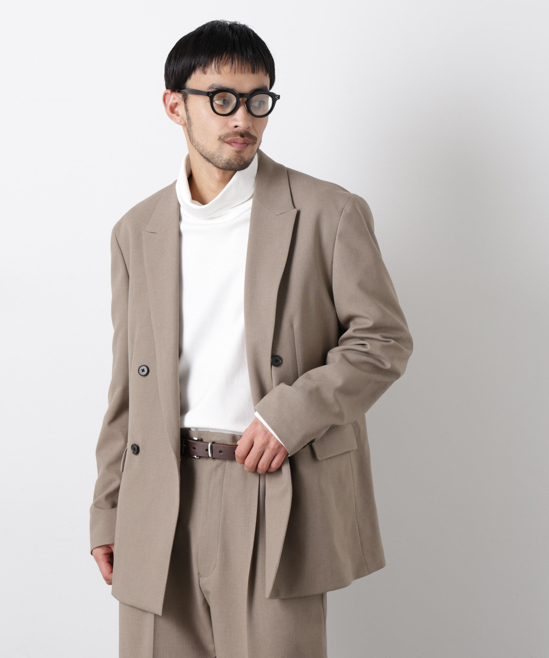 nano･universe「Reflax(R)オックスダブルブレストジャケット（セットアップ可）」|テーラードジャケット|