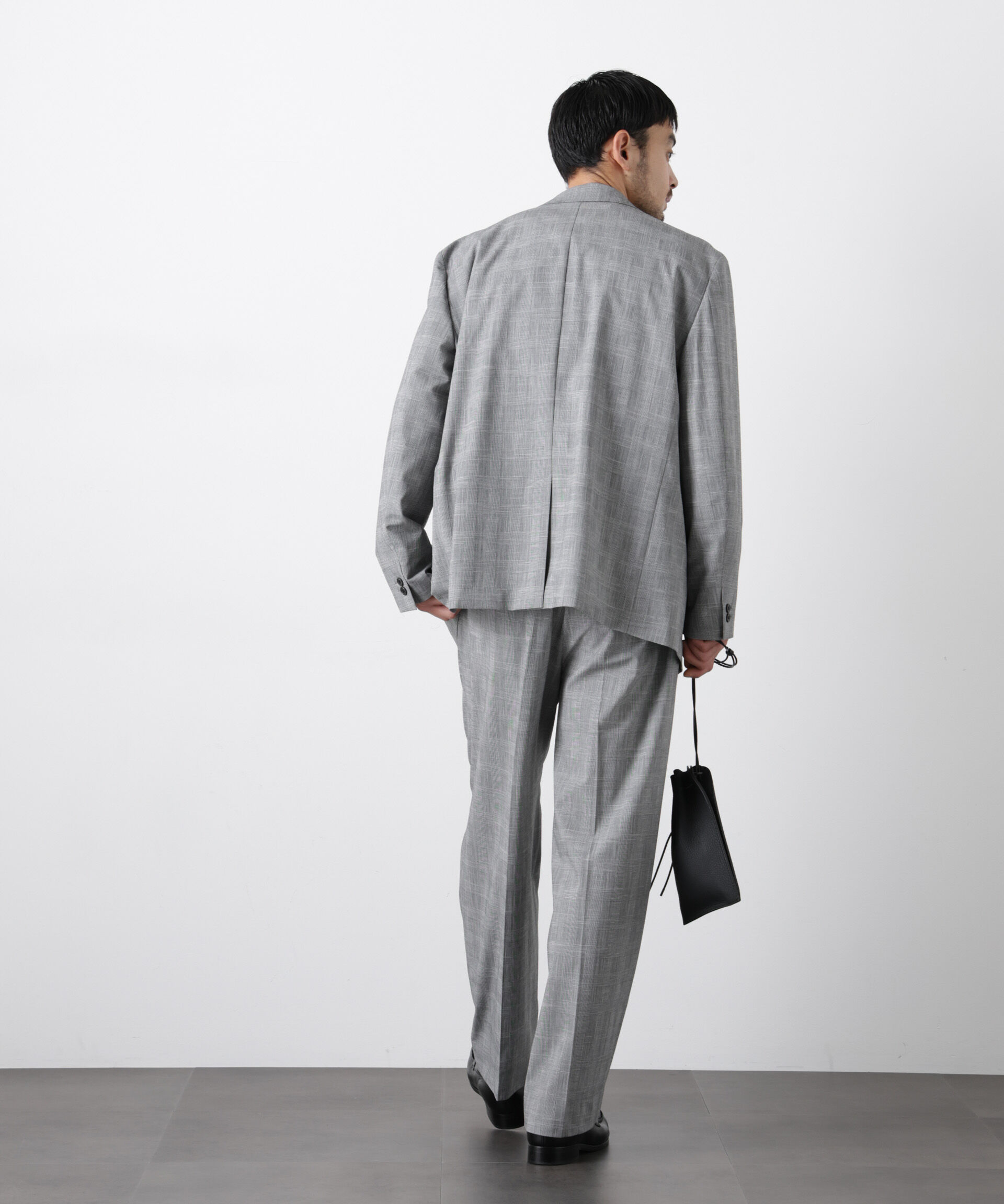 nano･universe「グレンチェックダブルブレストジャケット（セットアップ可）」|テーラードジャケット|