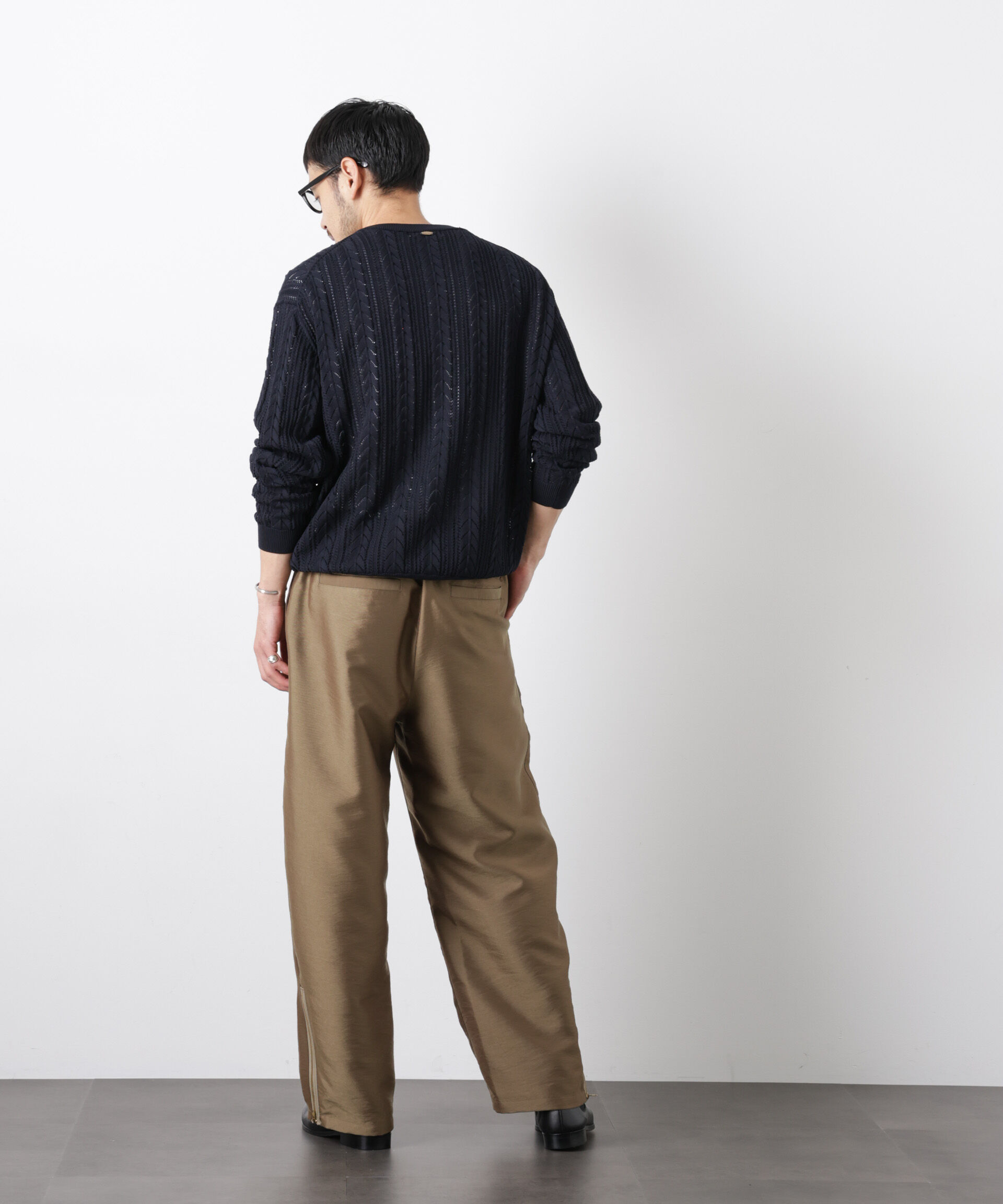 nano･universe「｢ASSEMBLANC｣コードヤーンシアーケーブルニット」|ニット・セーター|