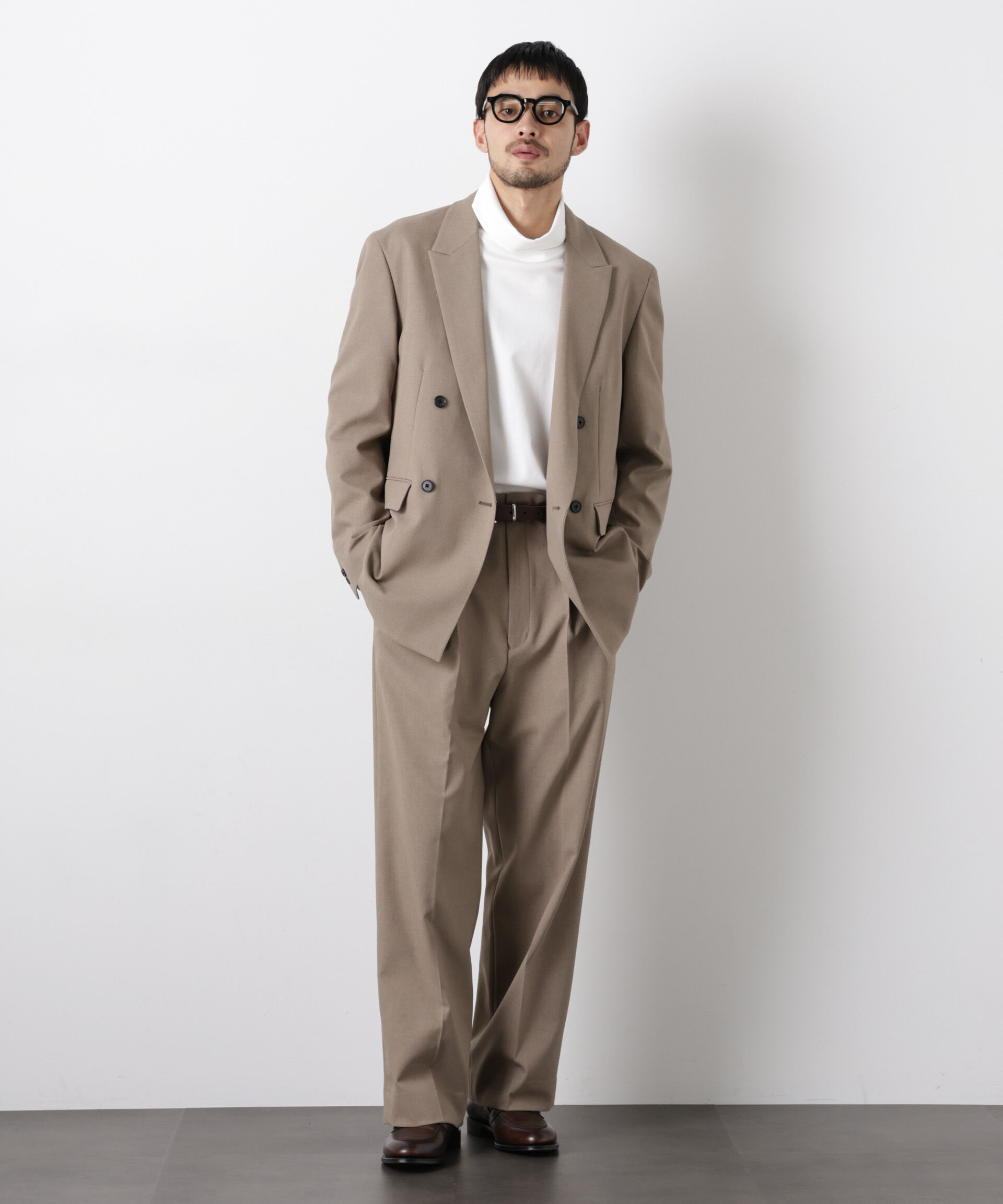 nano･universe「Reflax(R)オックスストレートパンツ（セットアップ可)」|チノ|