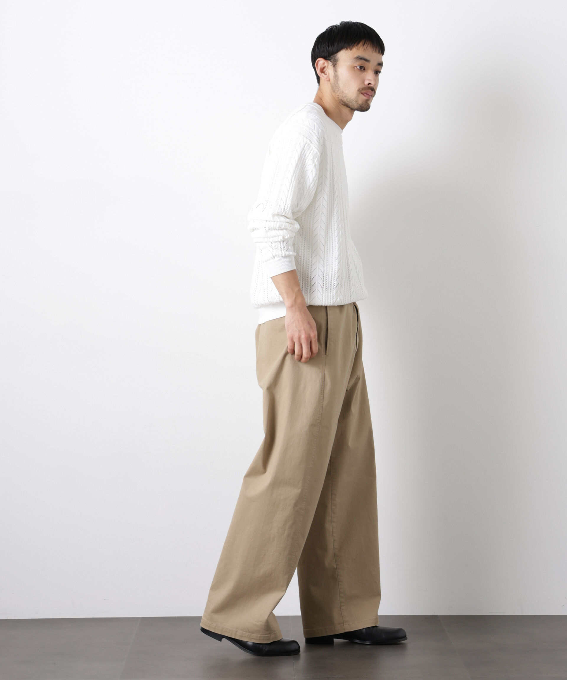 nano･universe「｢ASSEMBLANC｣ベルテッド3Dパンツ」|チノ|